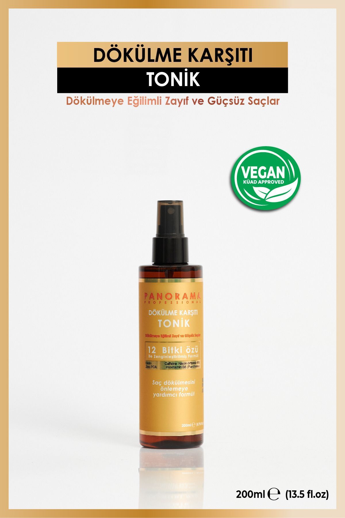 PANORAMA PROFESSIONAL Dökülme Karşıtı Ve Hızlı Saç Uzatma Etkili Biotin&caffein&zinc Içeren Saç Toniği 200 ml