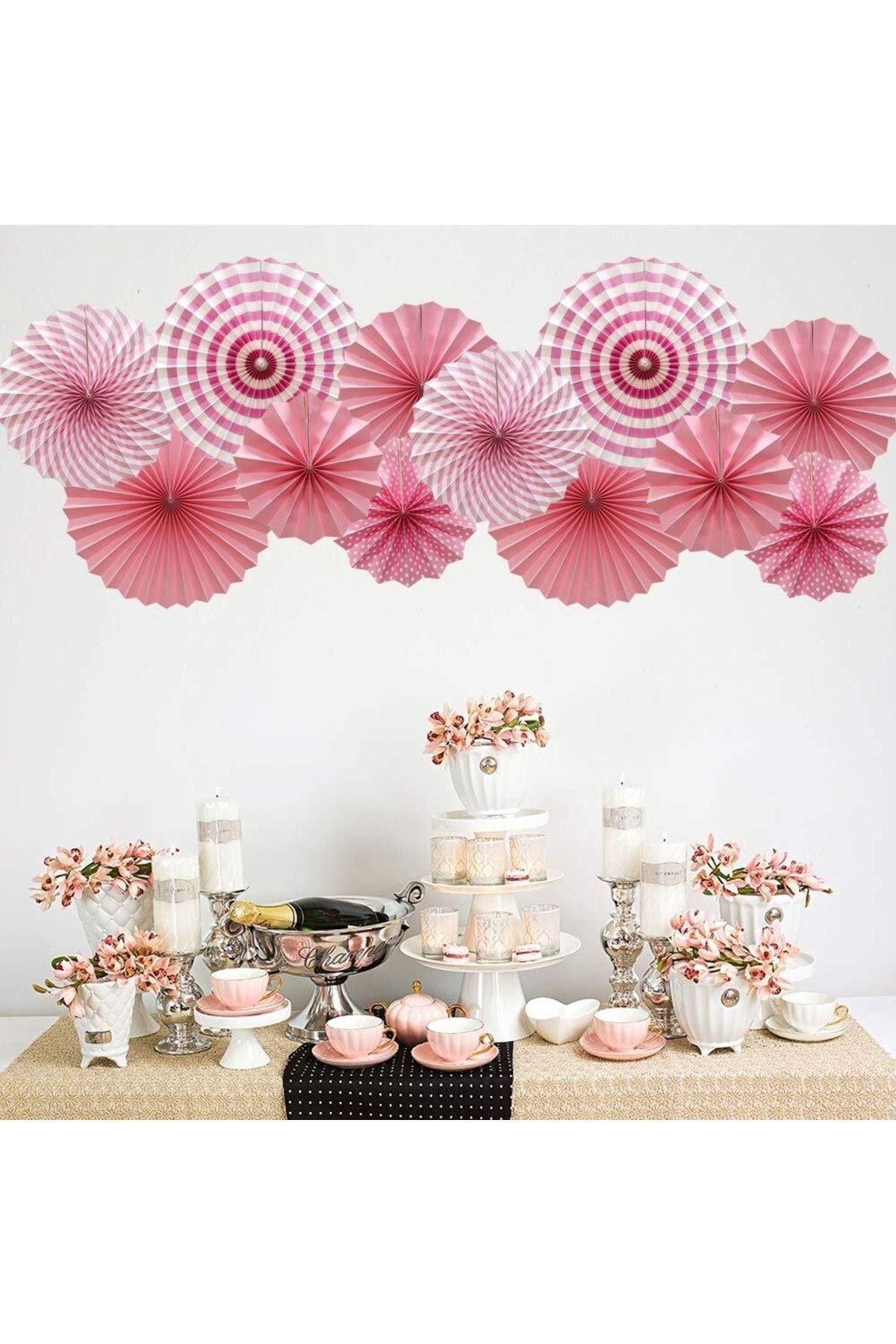 Big Party Yelpaze Pembe Set 6 'lı
