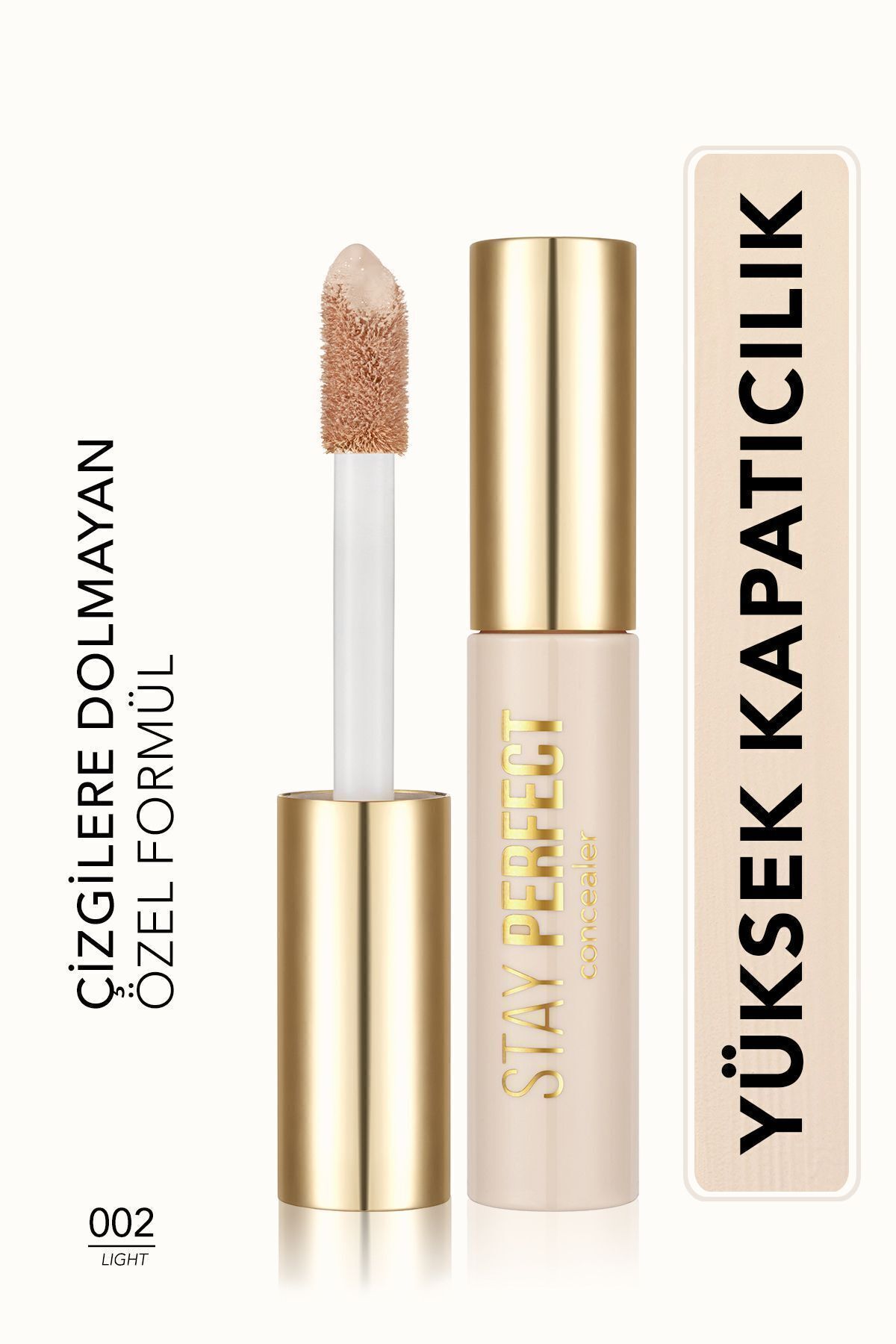 Flormar Doğal Bitişli Kapatıcı (SICAK ALT TON) - Stay Perfect Concealer - 002 Light - 8682536037129