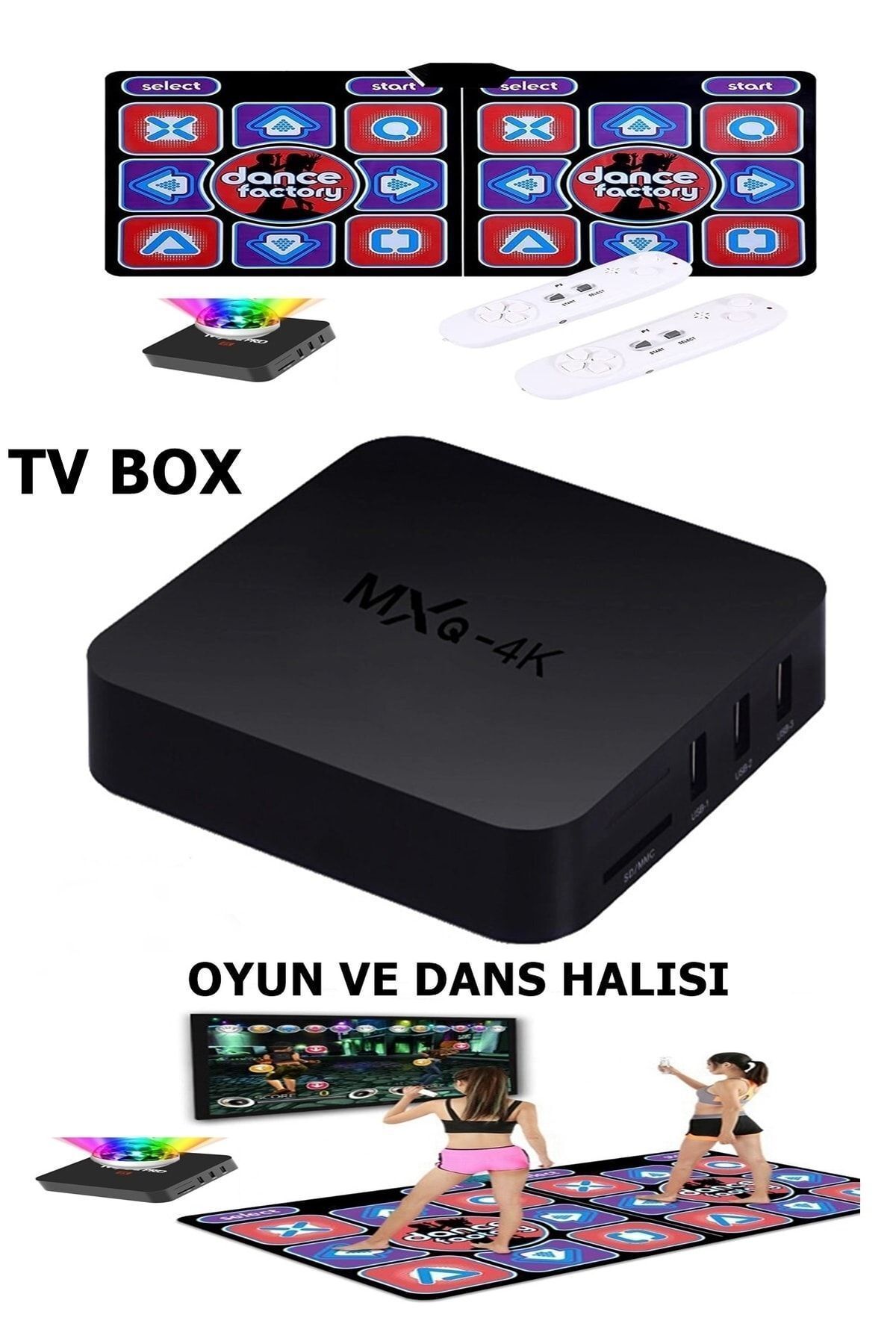 Reidan Android Wife Tv Box Medya Oynatıcı 4k Dans Matı Halısı Hediye Oyun Dans Oyunu Hdm