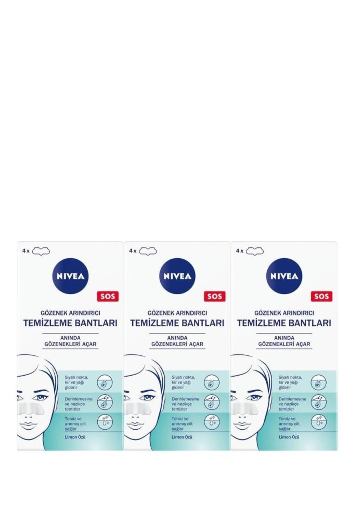 NIVEA Siyah Nokta & T - Bölgesi Bantlar X3