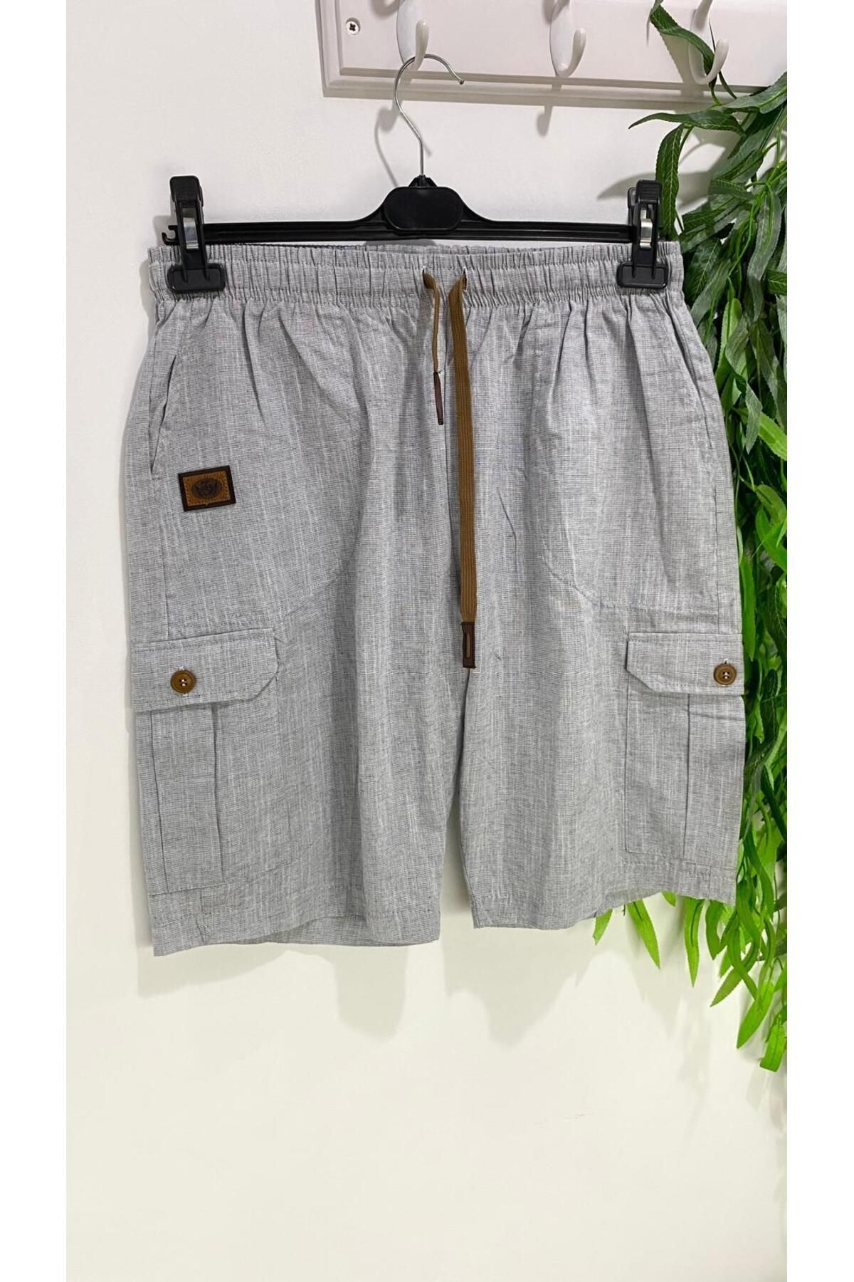 KLY PİJAMA KLY 127 Poplin Yandan Cepli Tek Şort