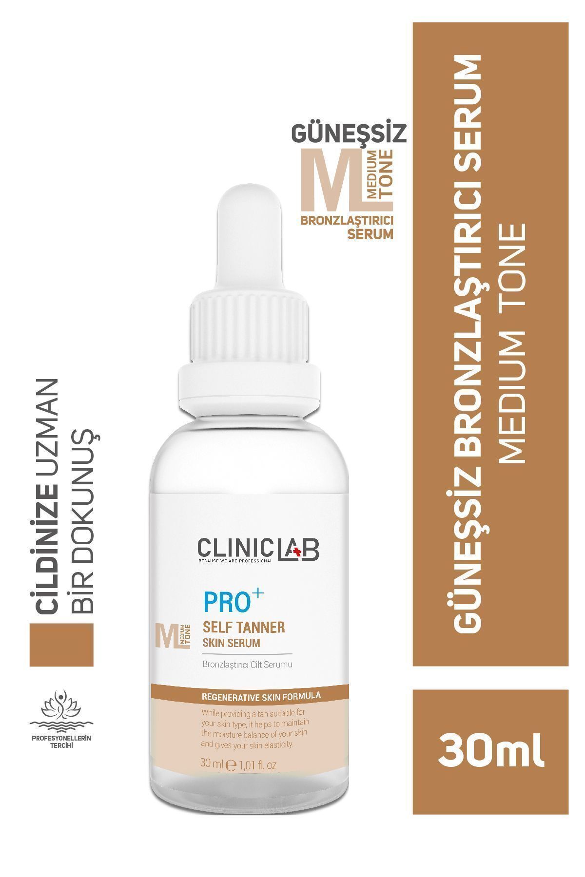 Cliniclab Bronzlaştırıcı Cilt Serumu Medium Tone 30 ml