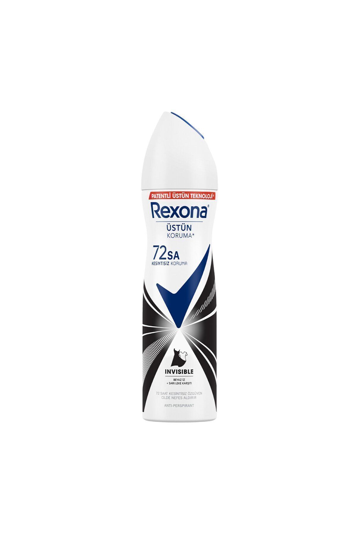 Rexona Kadın Sprey Deodorant Invisible Beyaz Iz Sarı Leke Karşıtı 150 ml
