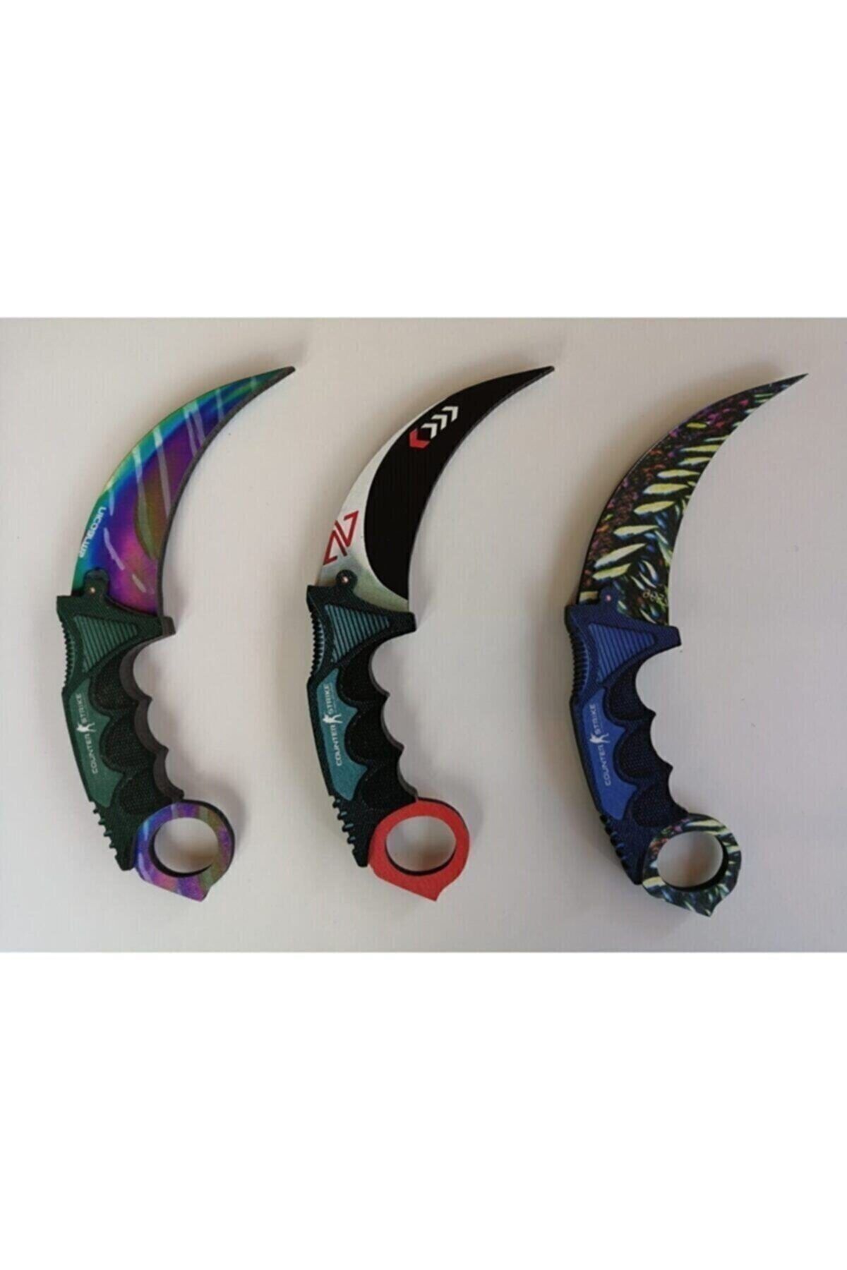 G&R Ahşap Oyuncak Cs-go 3 Lü Karambit Set