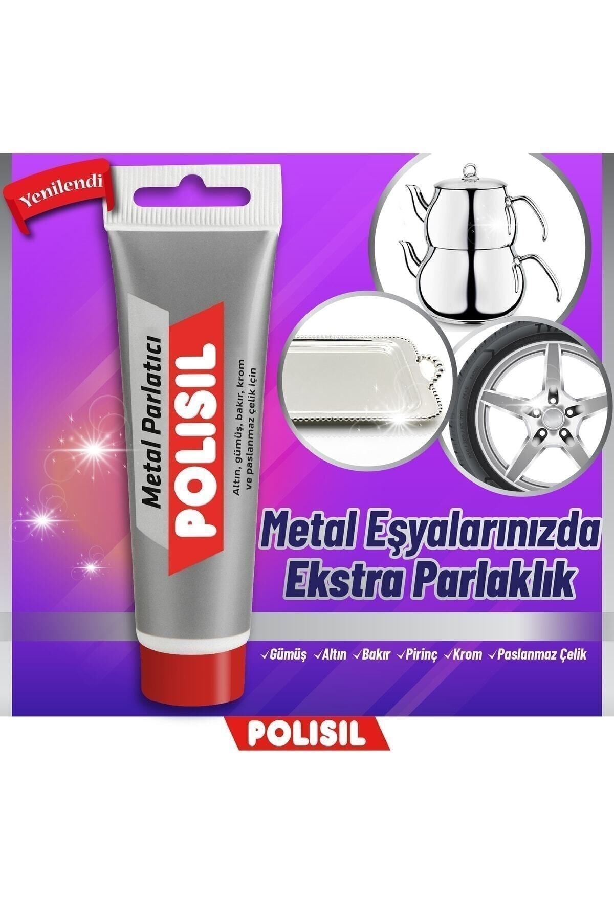 Polisil Metal Parlatıcı 80 Gr- Altın Gümüş Bakır Krom Paslanmaz Çelik Temizleyici Ve Parlatıcı