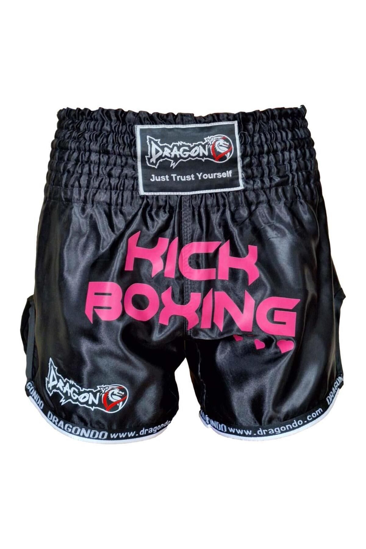 Dragondo KB247 Kick Boks Şort Pink Heart Kick Boxing Antrenman Şortu