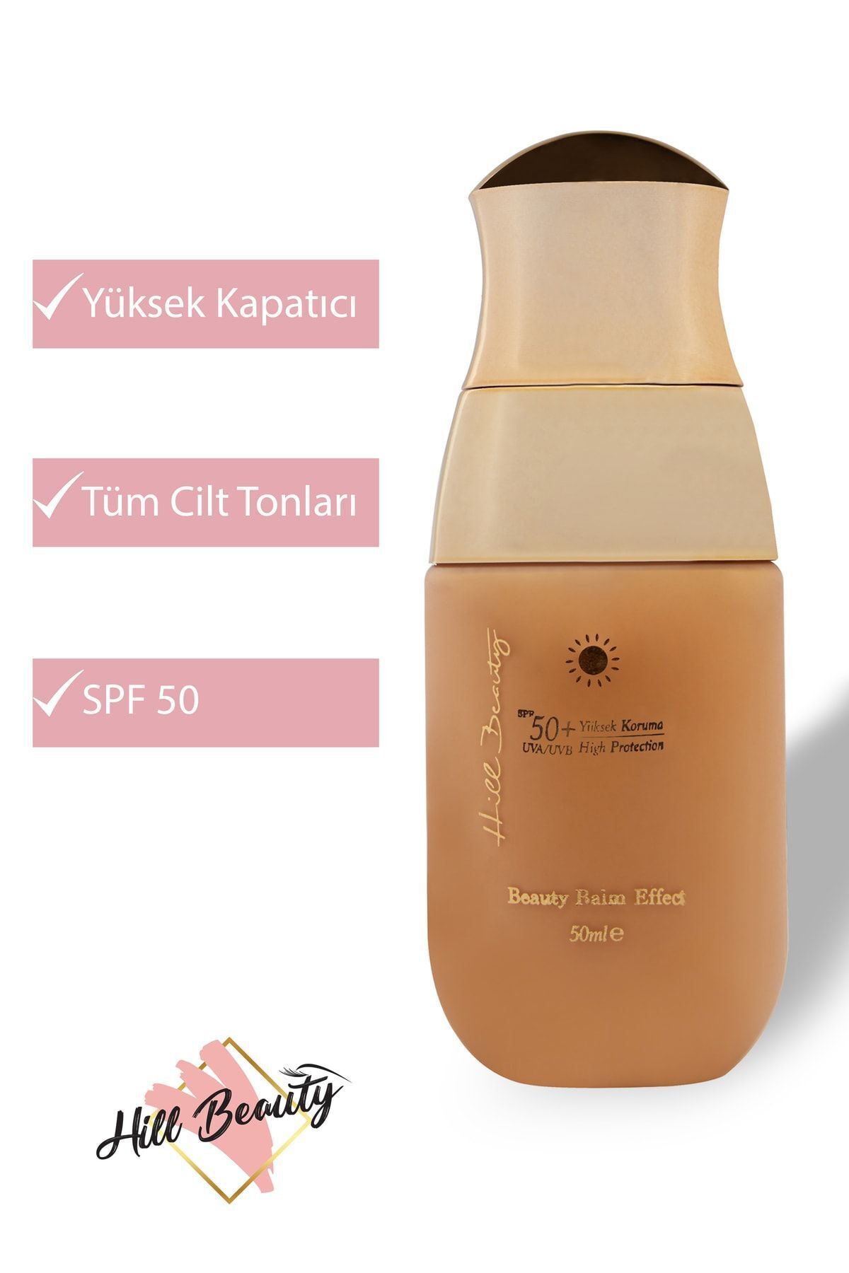 Hill Beauty Turkey 50ml Yüz Güneş Kremi Koruyucu Ve Kapatıcı Etkisiyle