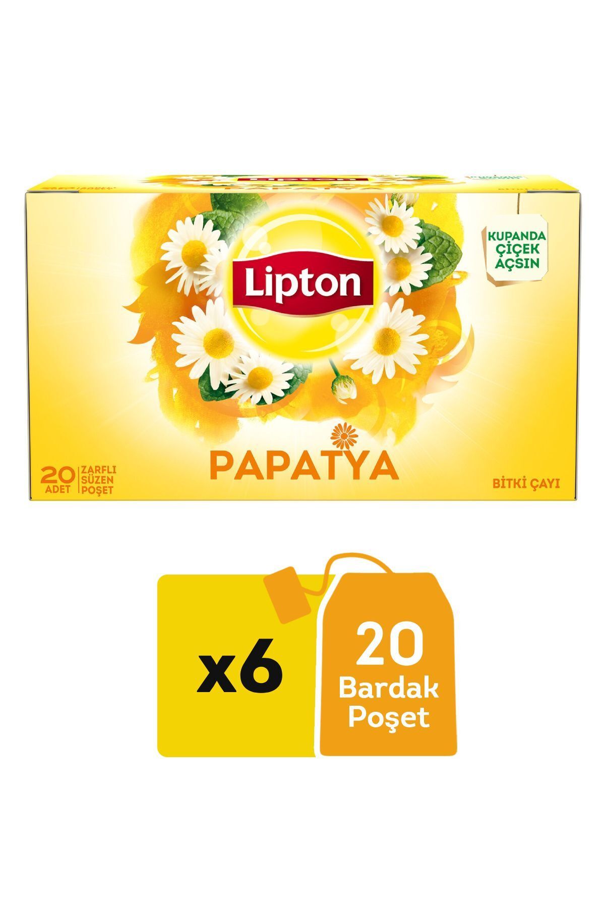 Lipton Papatya Bardak Poşet Çay X 6 Adet