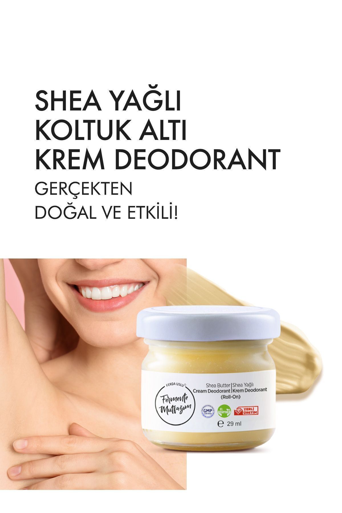 Fermente Mutfağım Shea Yağlı Krem Roll-on Deodorant 29 ml