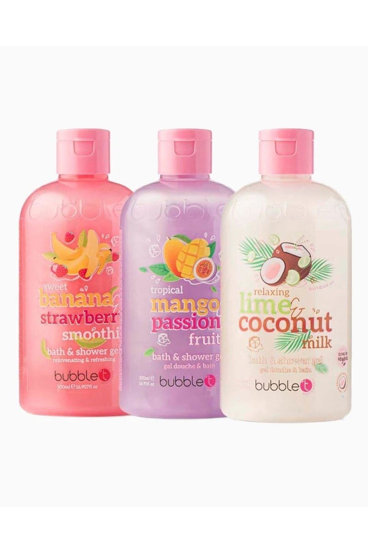 Bubble T Smoothie Shower Duş Jeli 3' Lü Set (3 X 500ml)