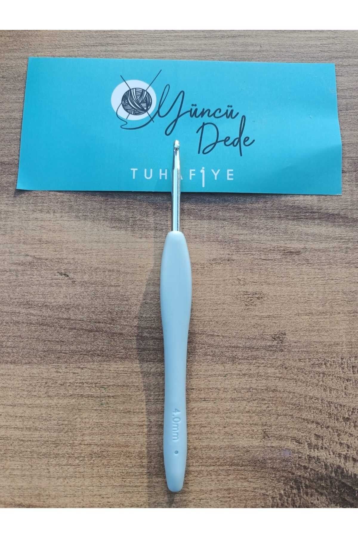 ORFE Kağıt Ip Çanta Yapımı Için Örgü Tığı Örgü Yün Örgü Tığı Silikon Saplı 4 Numara (4MM)