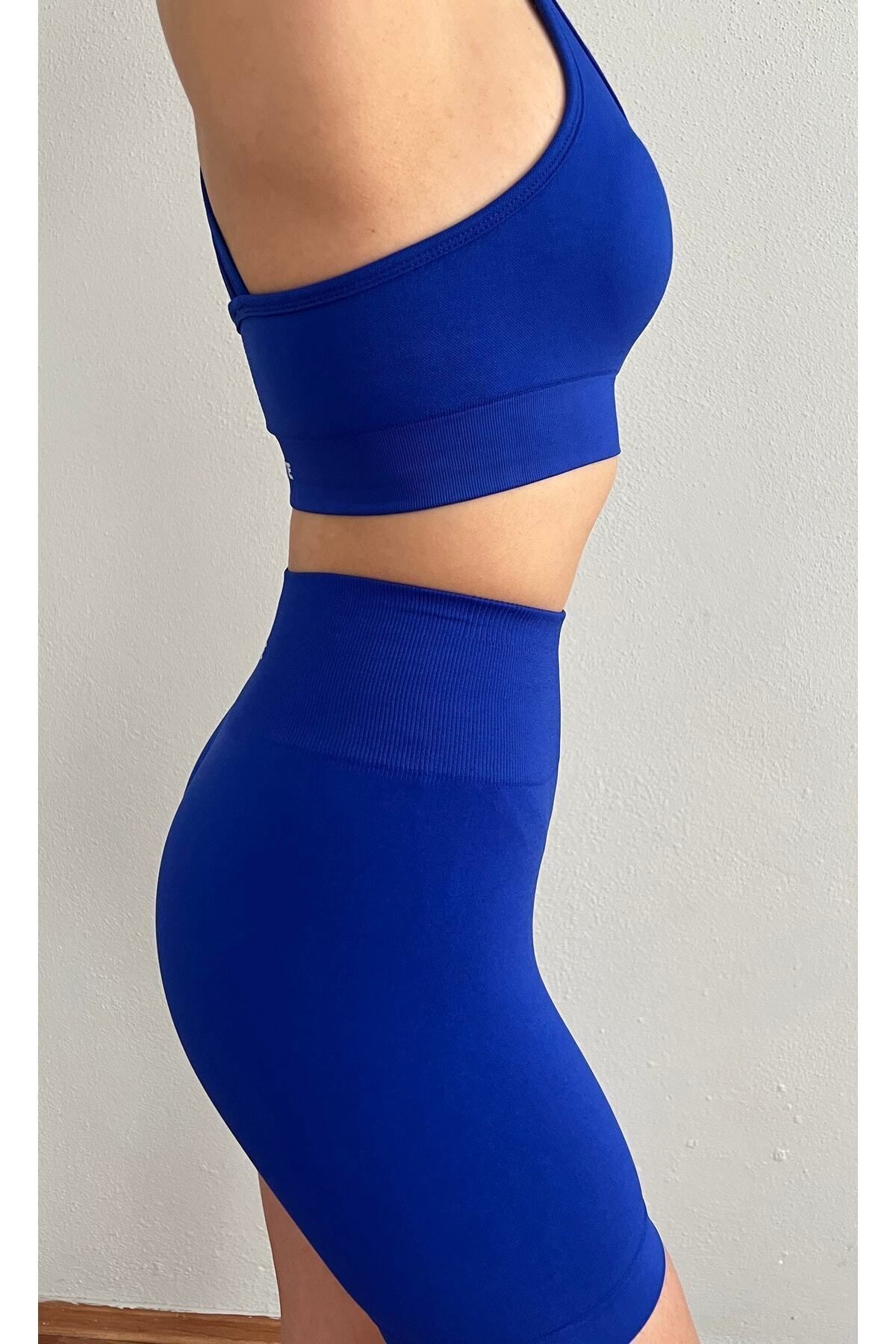 Zeynos Giyim Spor Seamless Şort Bralet Tayt Takımı