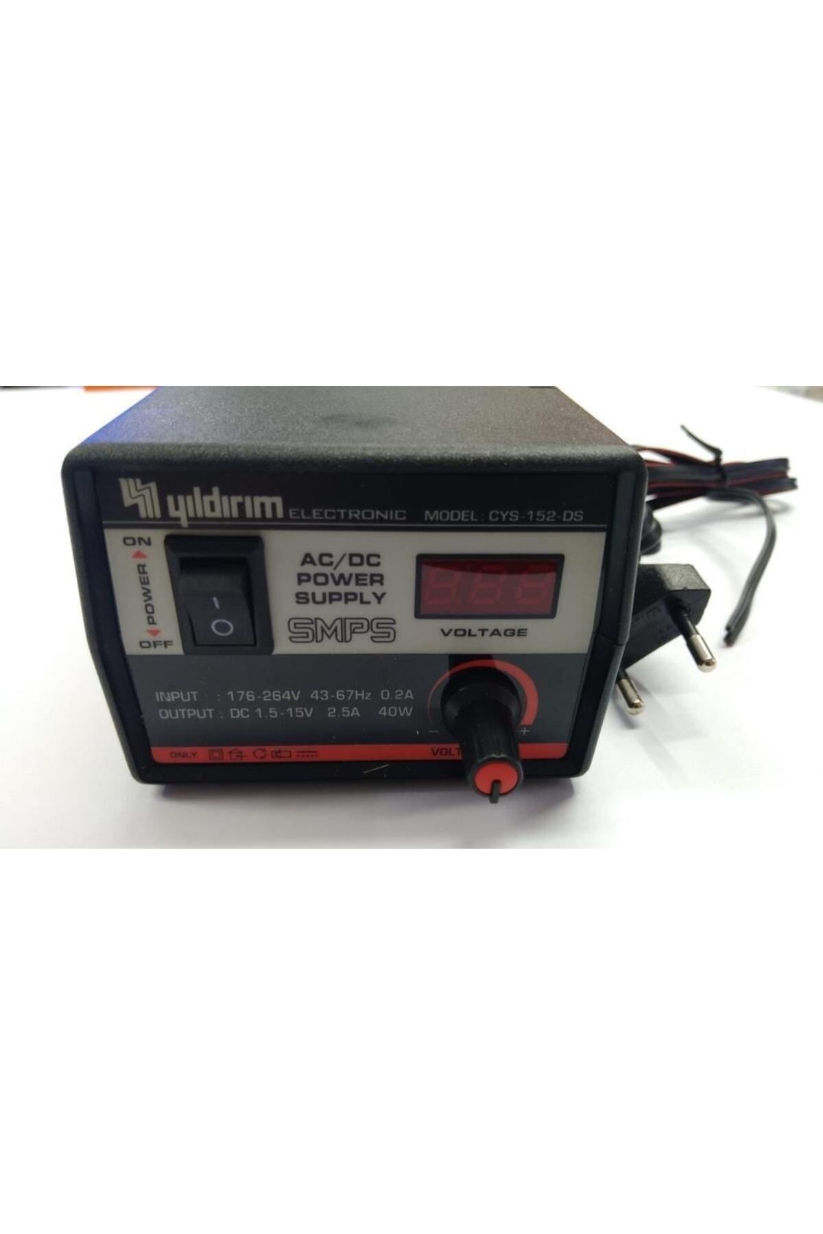 Mykablo 1.5-15 Volt 2.5 Amper Voltaj Ayarlı Dövme Makinası Adaptörü