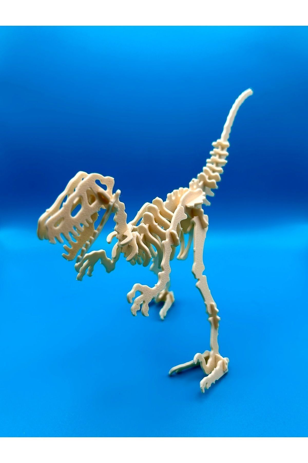 asya butik 3 Boyutlu Dinozor Yapboz Seti Velociraptor İskeleti Puzzle Jurassic Park