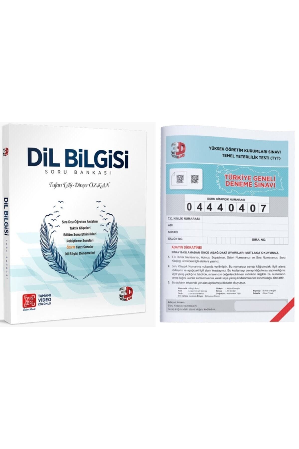 3D Yayınları Tyt Tamamı Çözümlü Dil Bilgisi Soru Bankası+tg Deneme Hediyeli Tufan Taş-dinçer Özkan