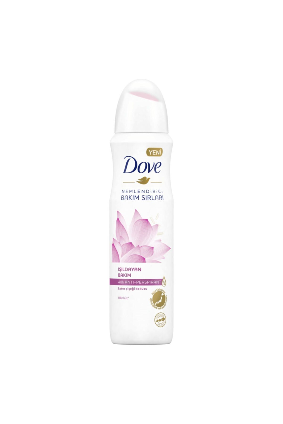 Dove Kadın Sprey Deodorant Lotus Çiçeği Kokusu Işıldayan Bakım 150 Ml