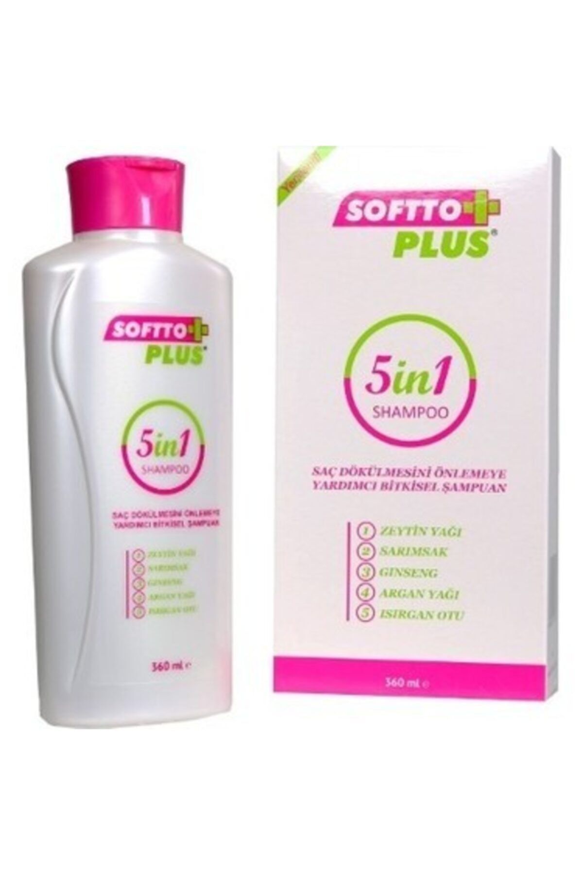 Softto Plus Saç Dökülmesine Karşı 5 In 1 Bakım Şampuanı 360 ml
