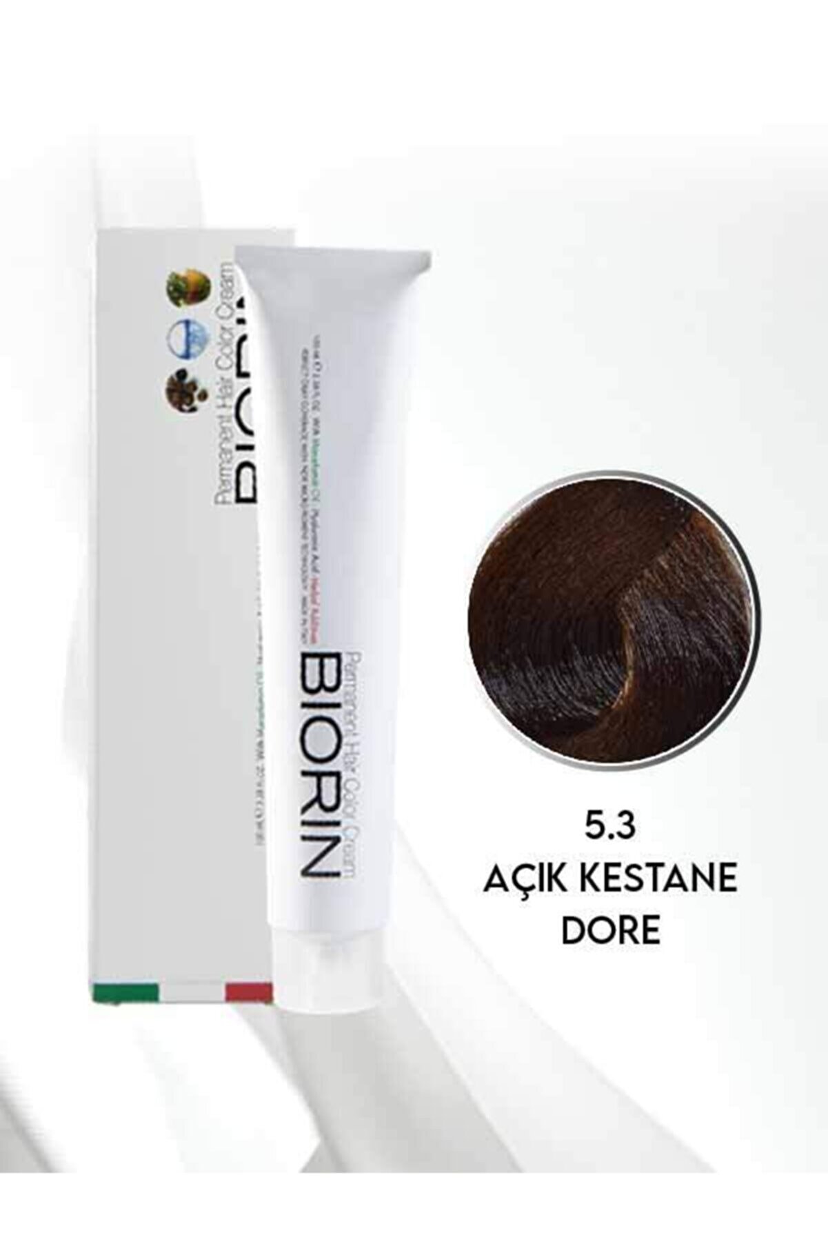 Biorin Permanent Hair Color Cream 100 Ml No: 5.3 Açık Kestane Dore