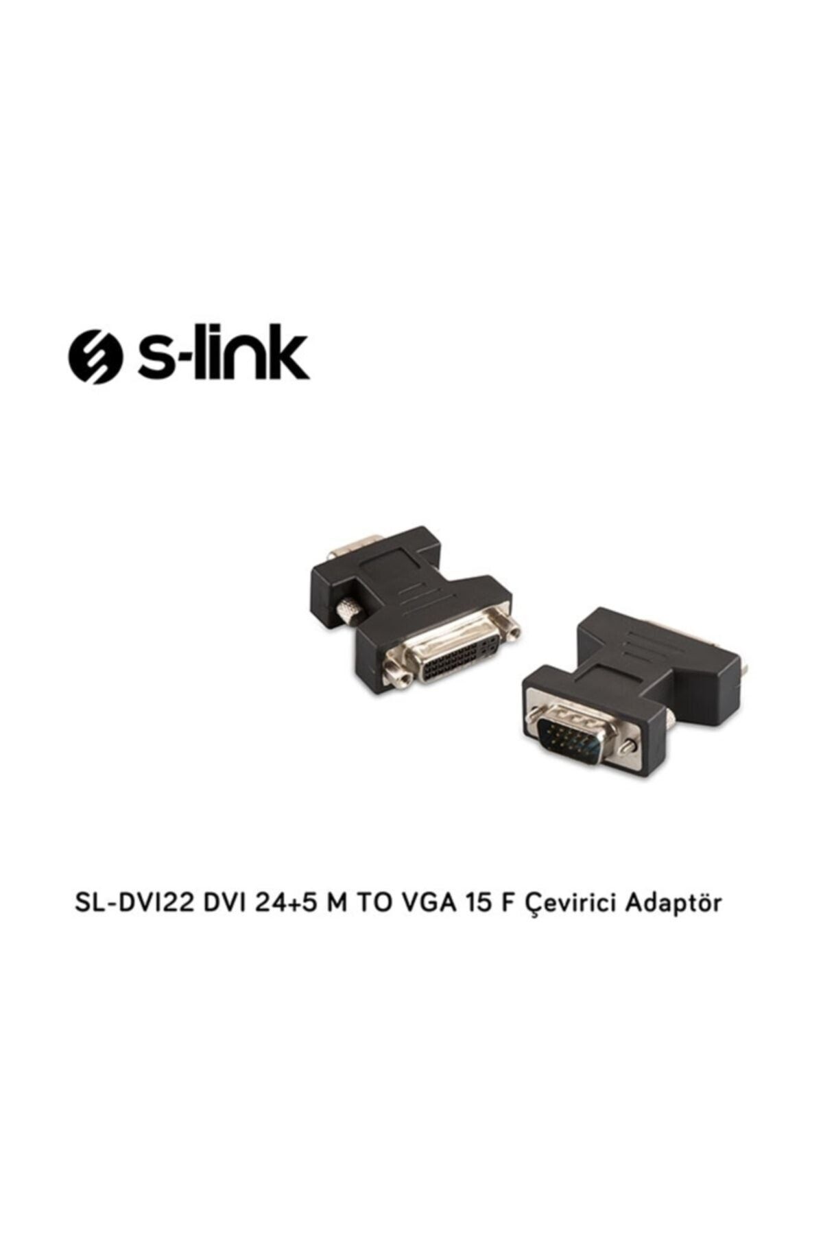 S-Link SL-DVI22 DVI 24+5 DİŞİ TO VGA ERKEK