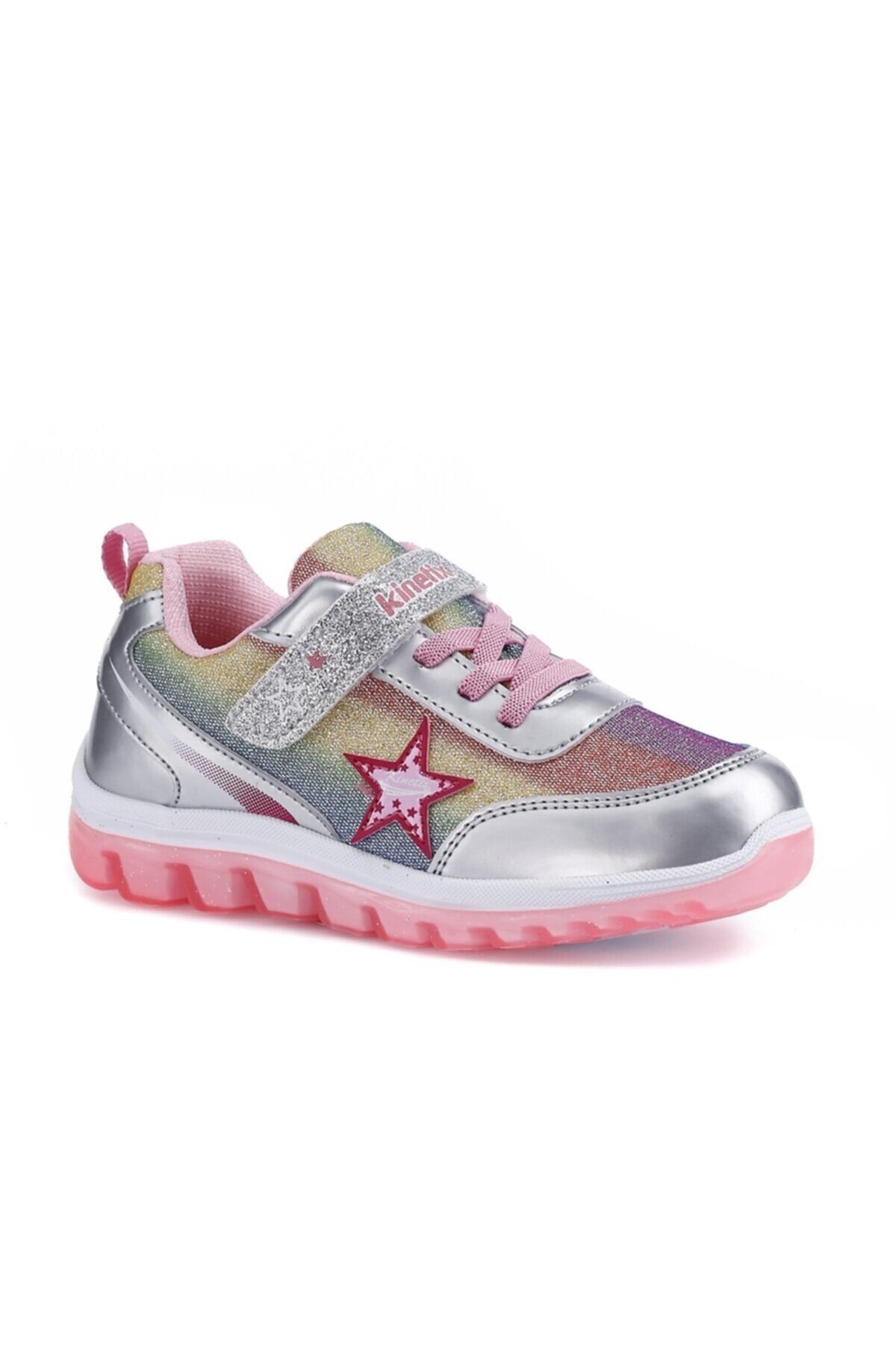 Kinetix Gümüş Kız Çocuk Yürüyüş Ayakkabısı