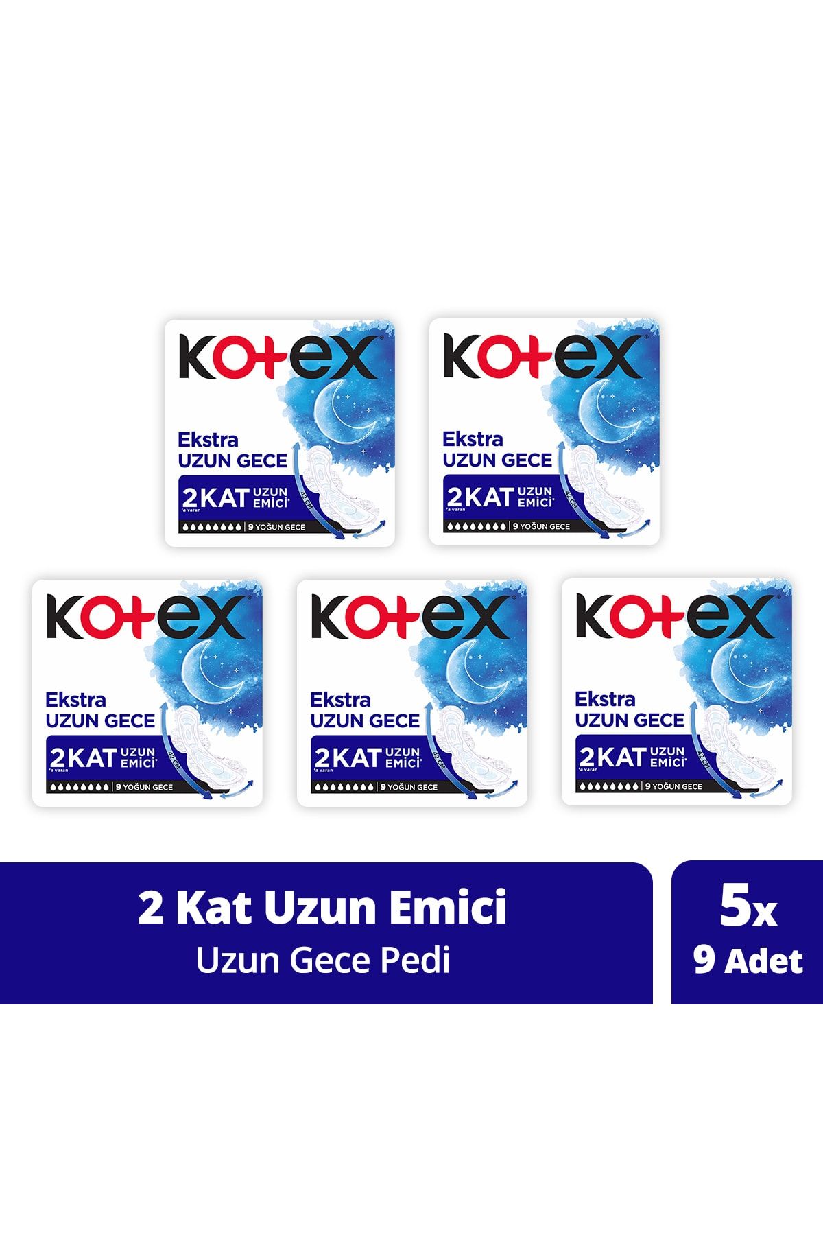 Kotex Ultra 9'lu Extra Uzun Gece - 5'li Paket