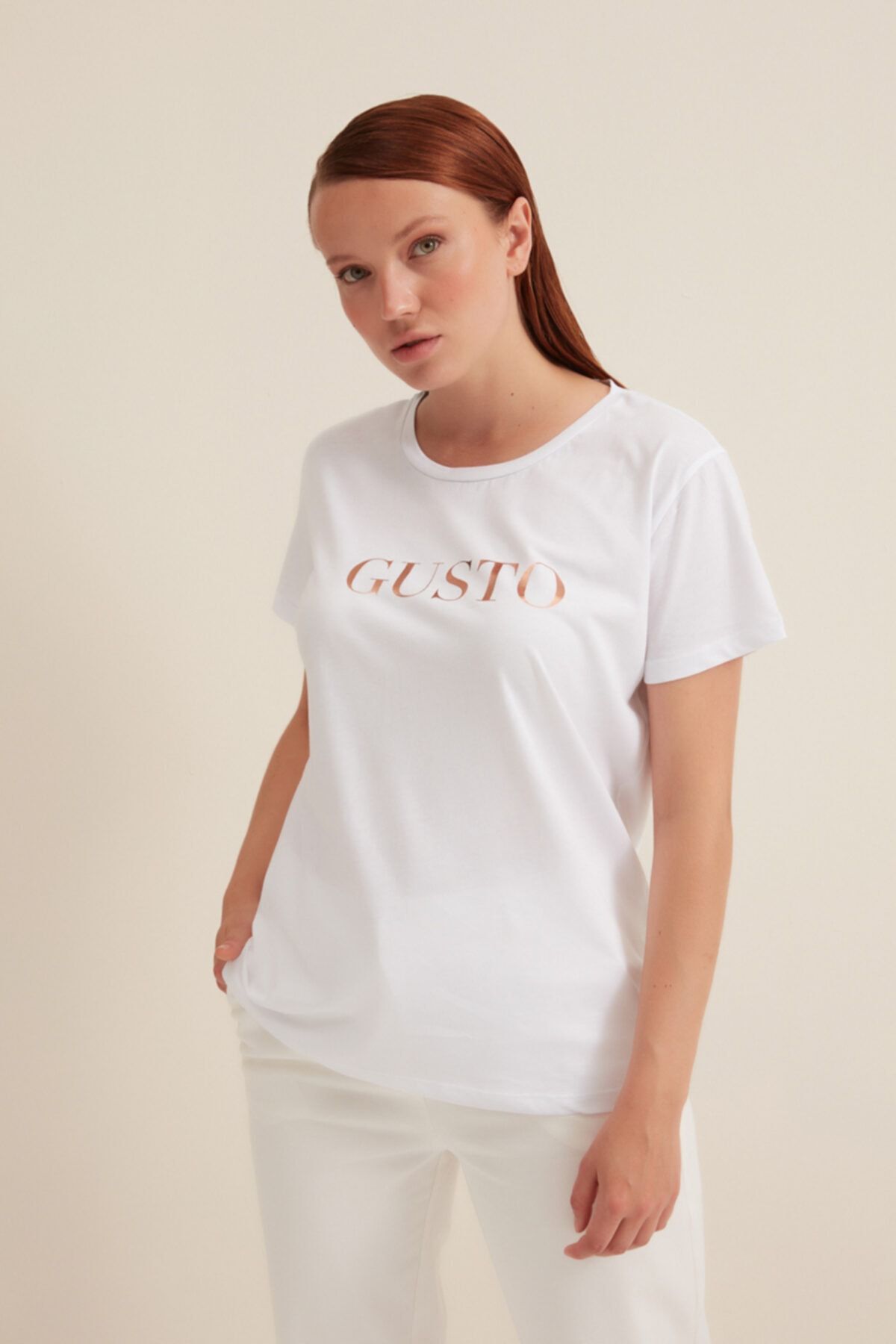 Gusto Tshirt - Beyaz