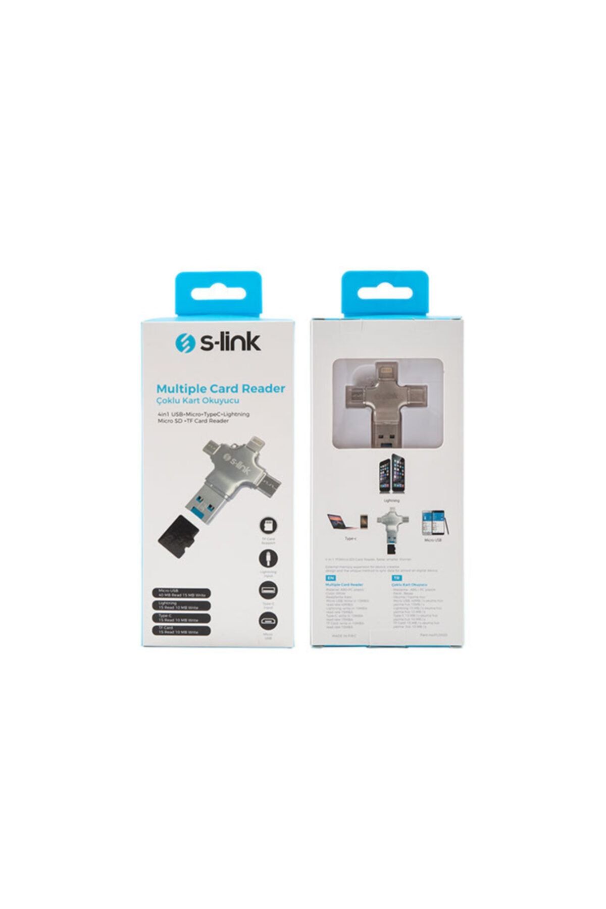 S-Link Sl-ta35m 4in1 Usb+micro+typec+lightning Micro Sd (tf) Kart Okuyucu
