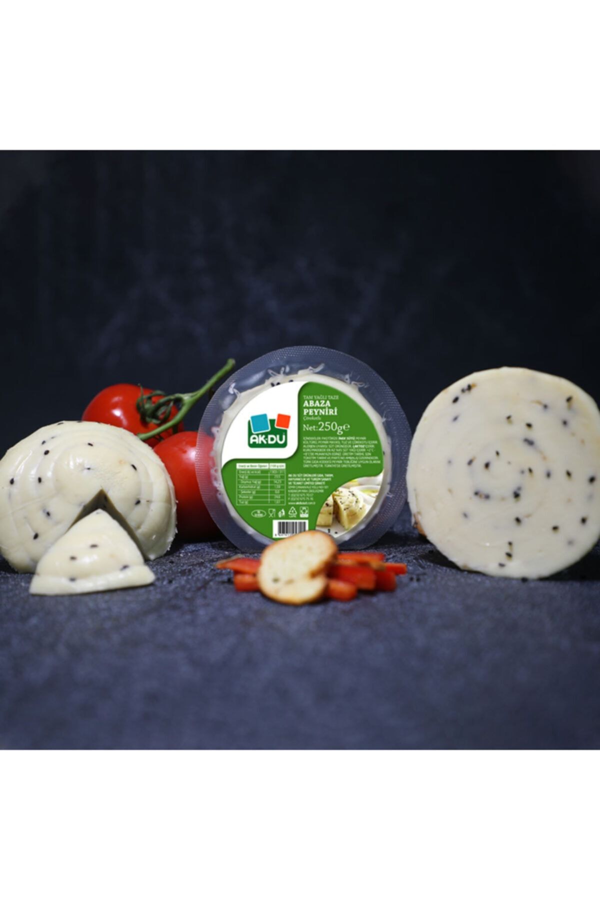 Akdu Tam Yağlı Taze Abaza Peyniri (çörekotlu 250 Gr)