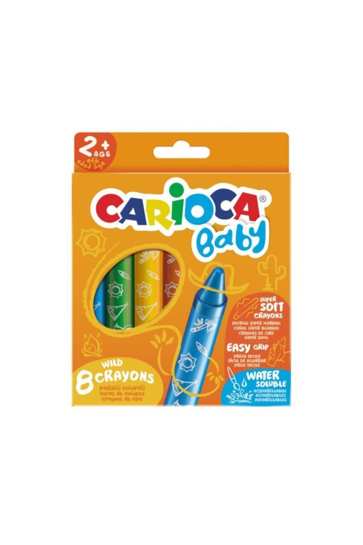 Carioca Jumbo Bebek Elleri Kirletmeyen Pastel Boya Kalemi 8'li 2 Yaş+