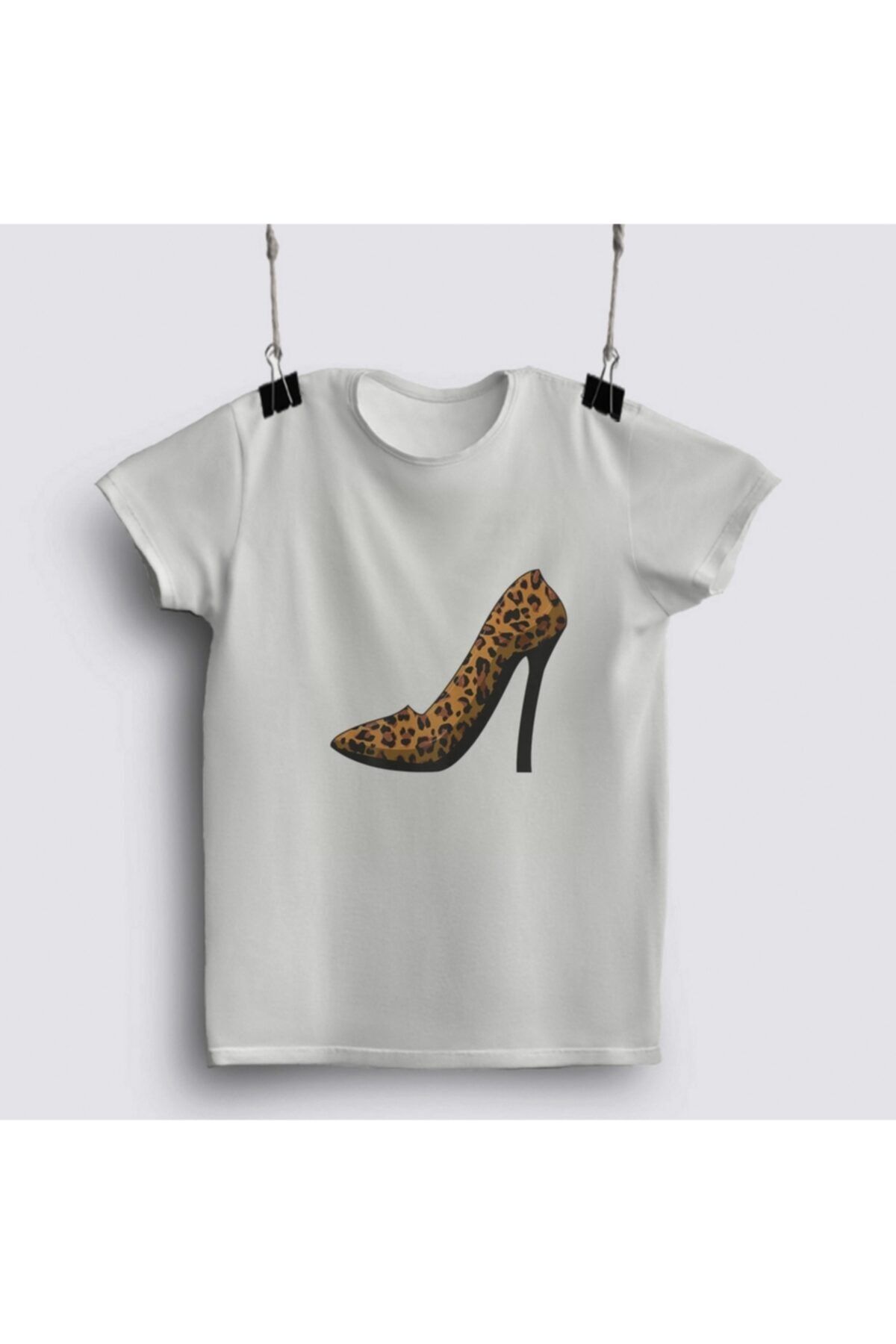 Fizello Womens Cheetah Leopard Pattern High Heels Stiletto T-shirt