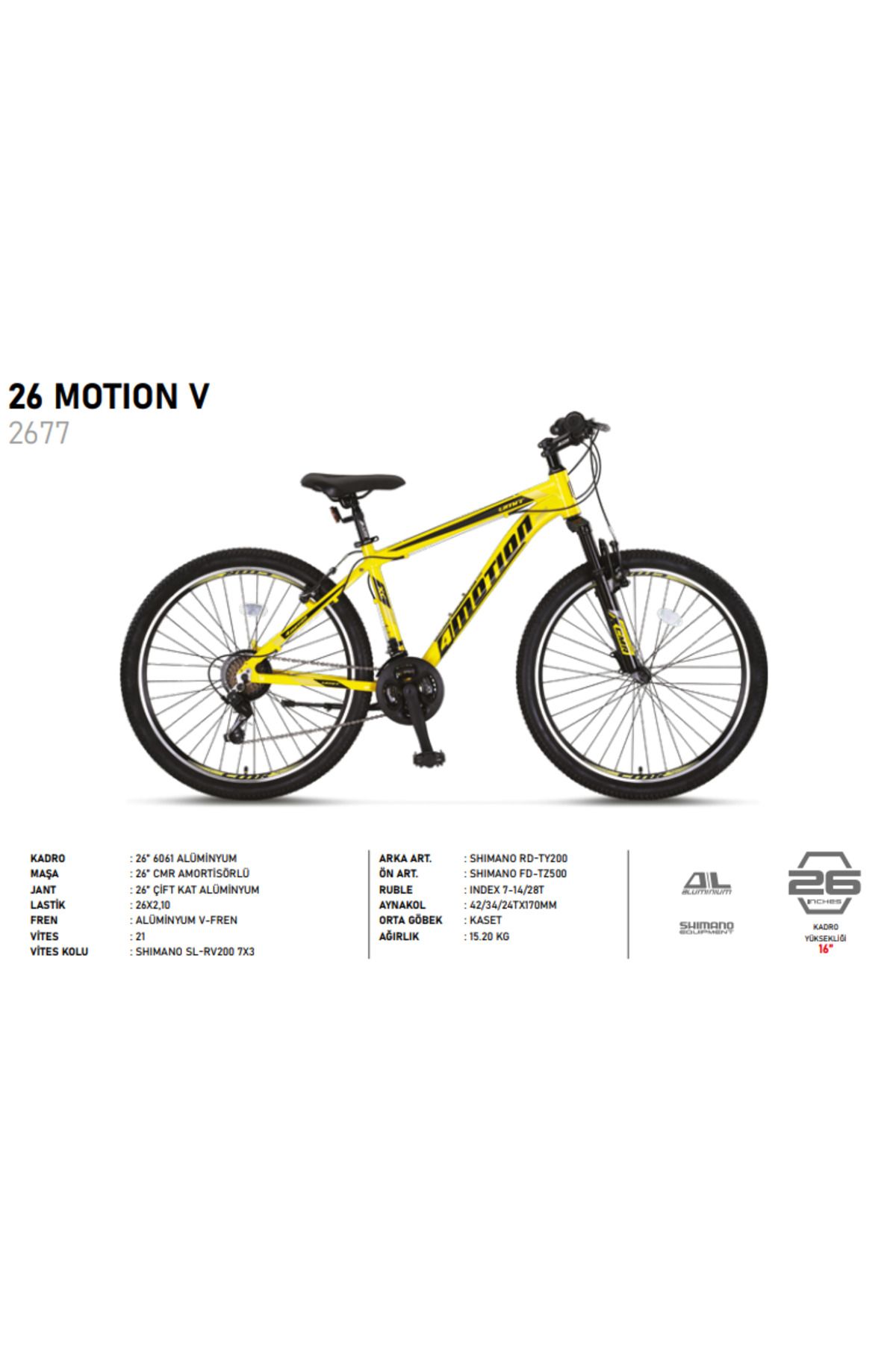 Ümit Bisiklet 32677 26-motion-16-v-21 Jant Bisiklet