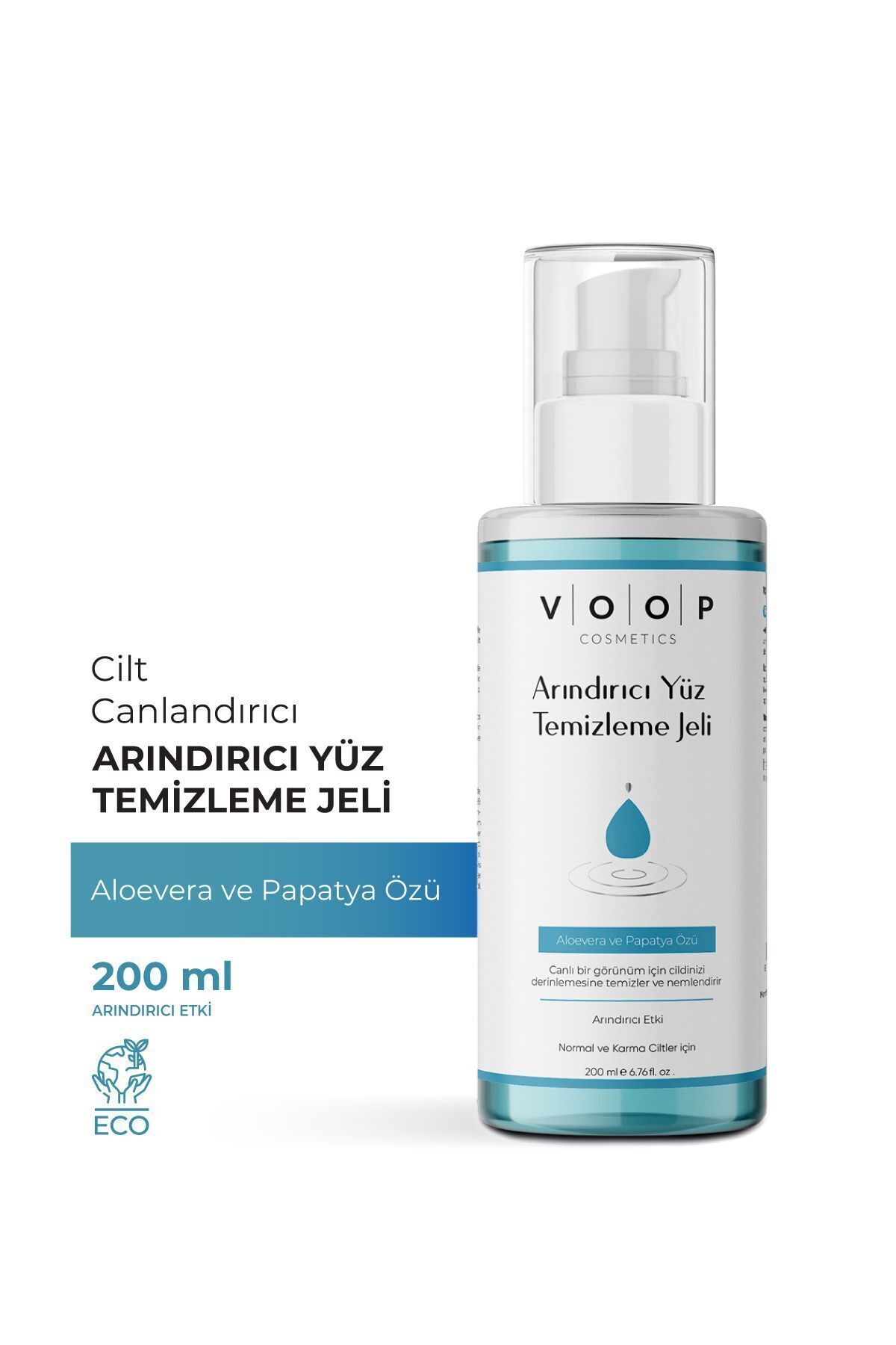 VOOP Arındırıcı Yüz Temizleme Jeli | Aloevera & Papatya Özü - 200 ml
