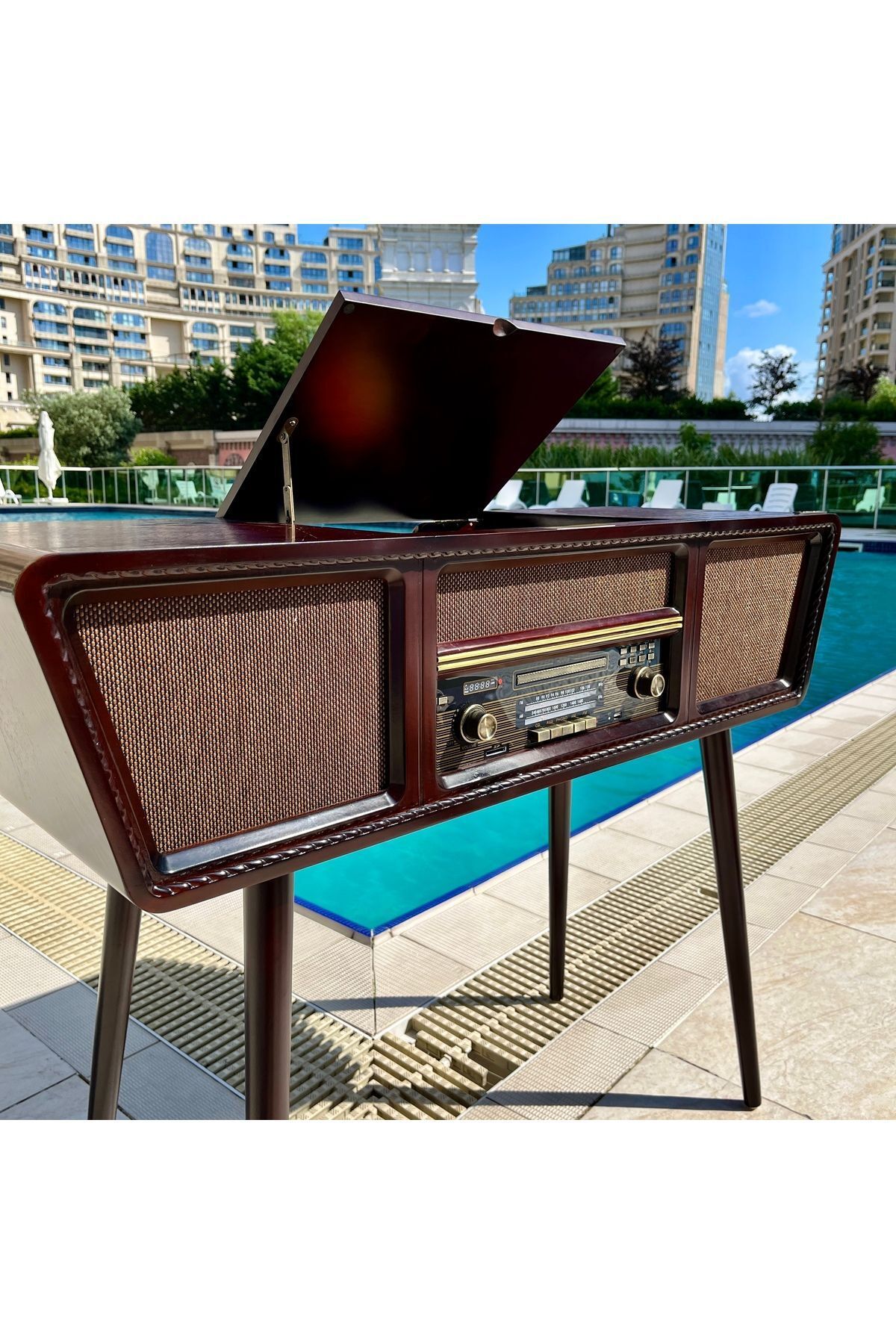banabirhediye Ahşap Retro Pikap Çalar, Cd Player, Radyo, Bluetooth ve Usb Giriş