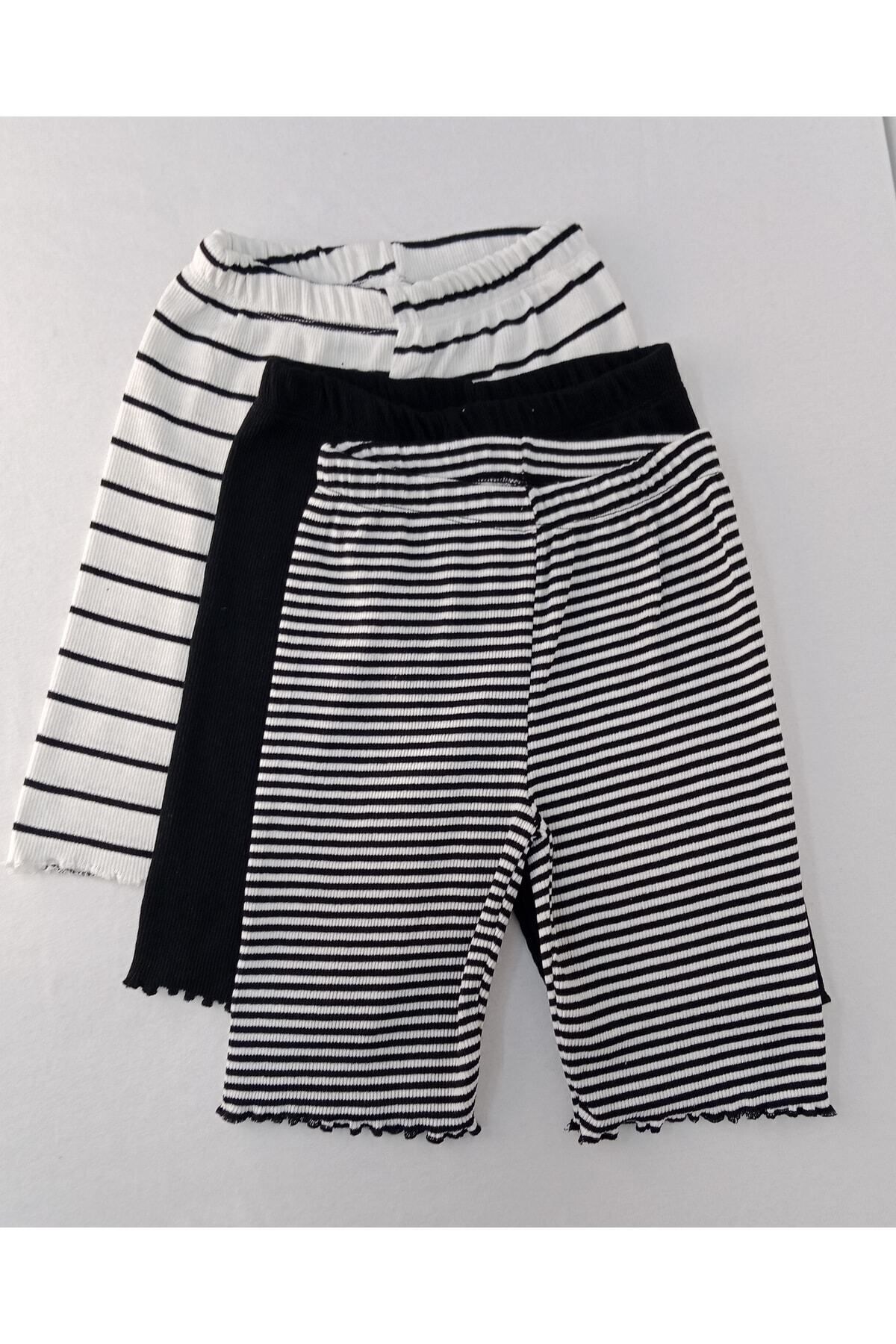 Berat moda Kız - Erkek Bebek 3lü Şort Tek Alt Çocuk Tayt