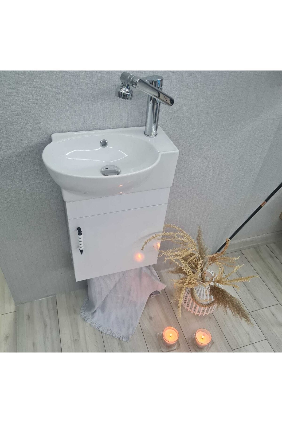 AdaGrup Yapı Mini Banyo Wc Dolabı Lavabo Dahil