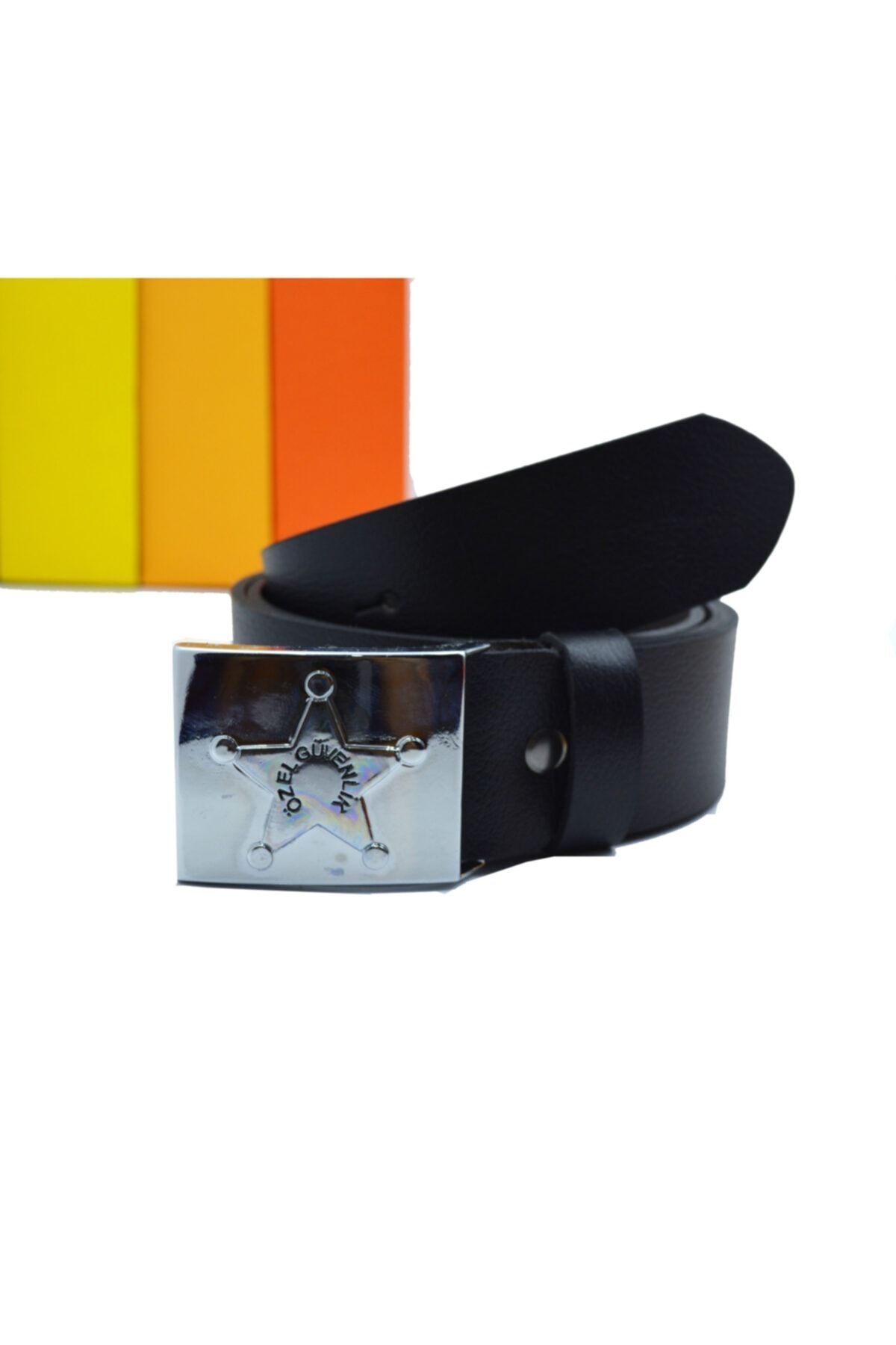 Trend Deri Hakiki Deri Özel Güvenlik Kemeri 4.5 Cm Security Belt