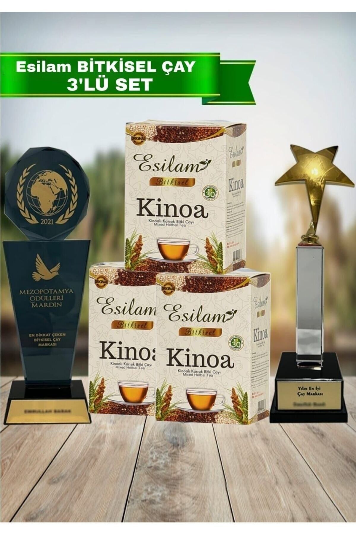 ESİLAM Zayıflama3 Kinoa Yardımcı Bitkisel Form Çayı 3 Lü Set