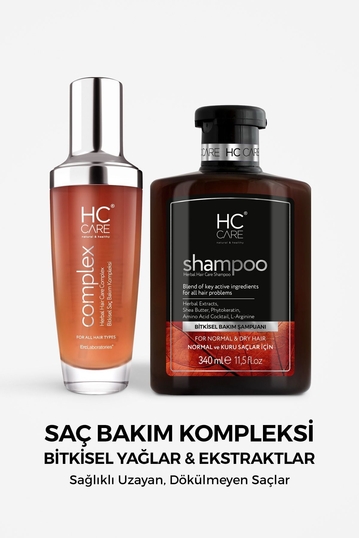 HC Care Complex Şampuan 2li Bitkisel Saç Bakım Seti