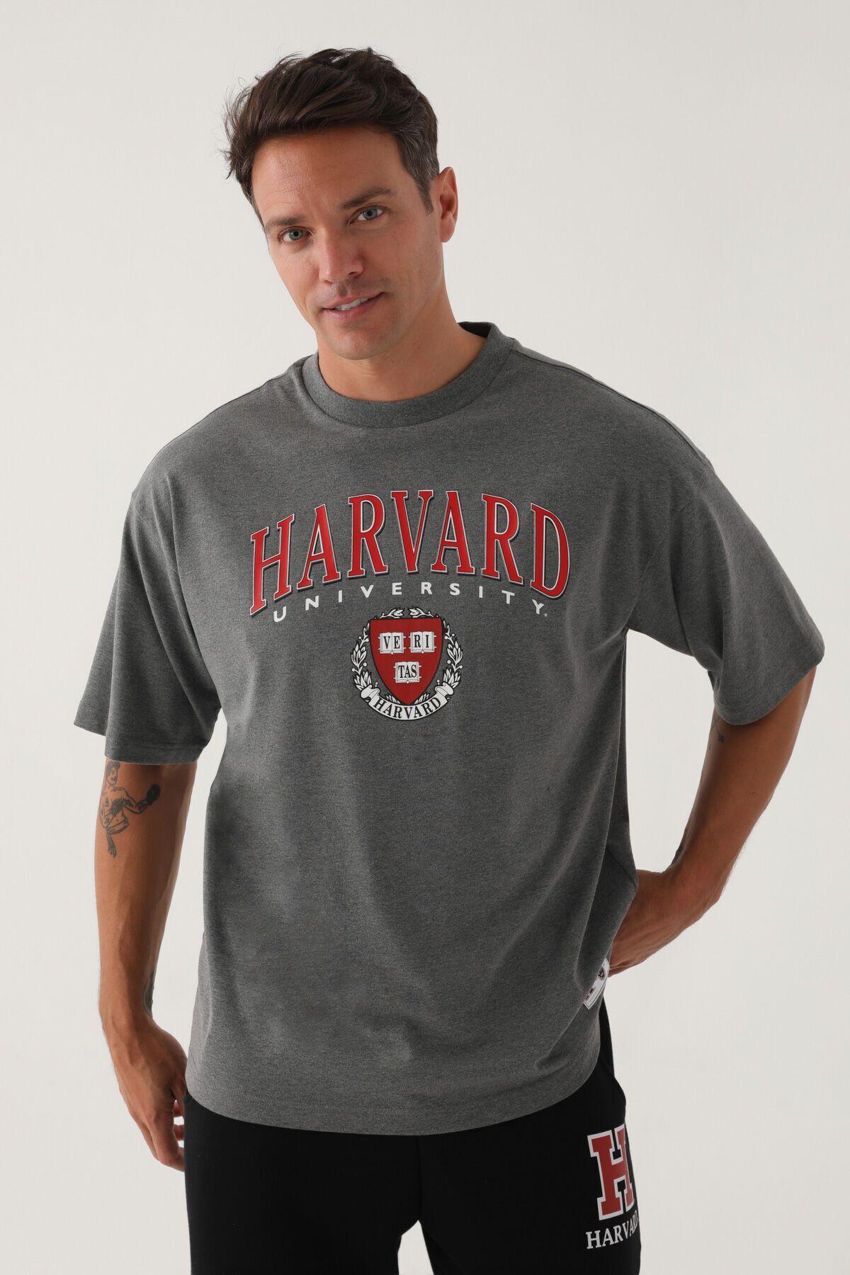 Harvard University Press Harvard Erkek Tek Üst - Antramelanj