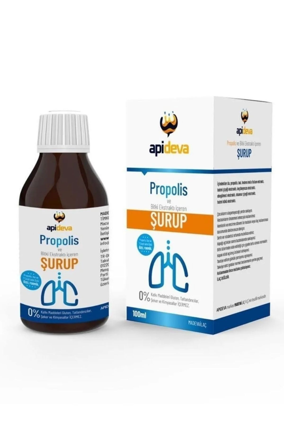 apideva Propolis Ve Bitki Ekstratı Içeren Şurup 100 Ml.