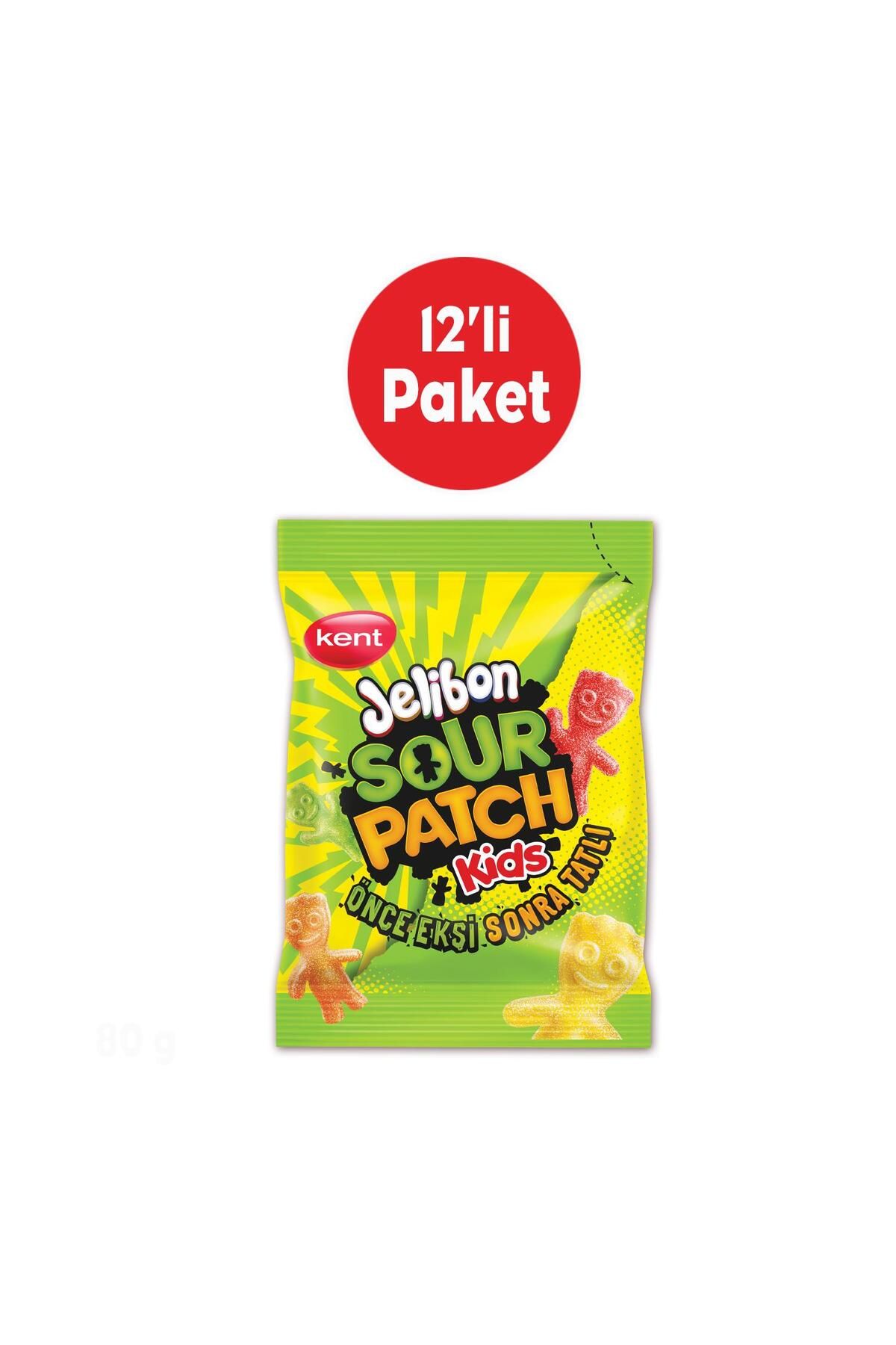 Jelibon Sour Patch Kids Karışık Meyve Aromalı Şekerleme 80 gr - 12'li Paket