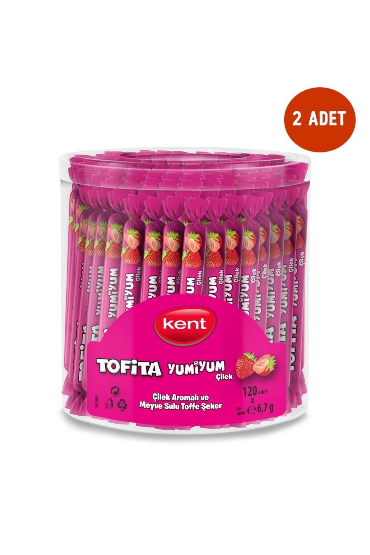 Kent Tofita Yumiyum Çilekli 120'li Kavanoz - 2 Adet