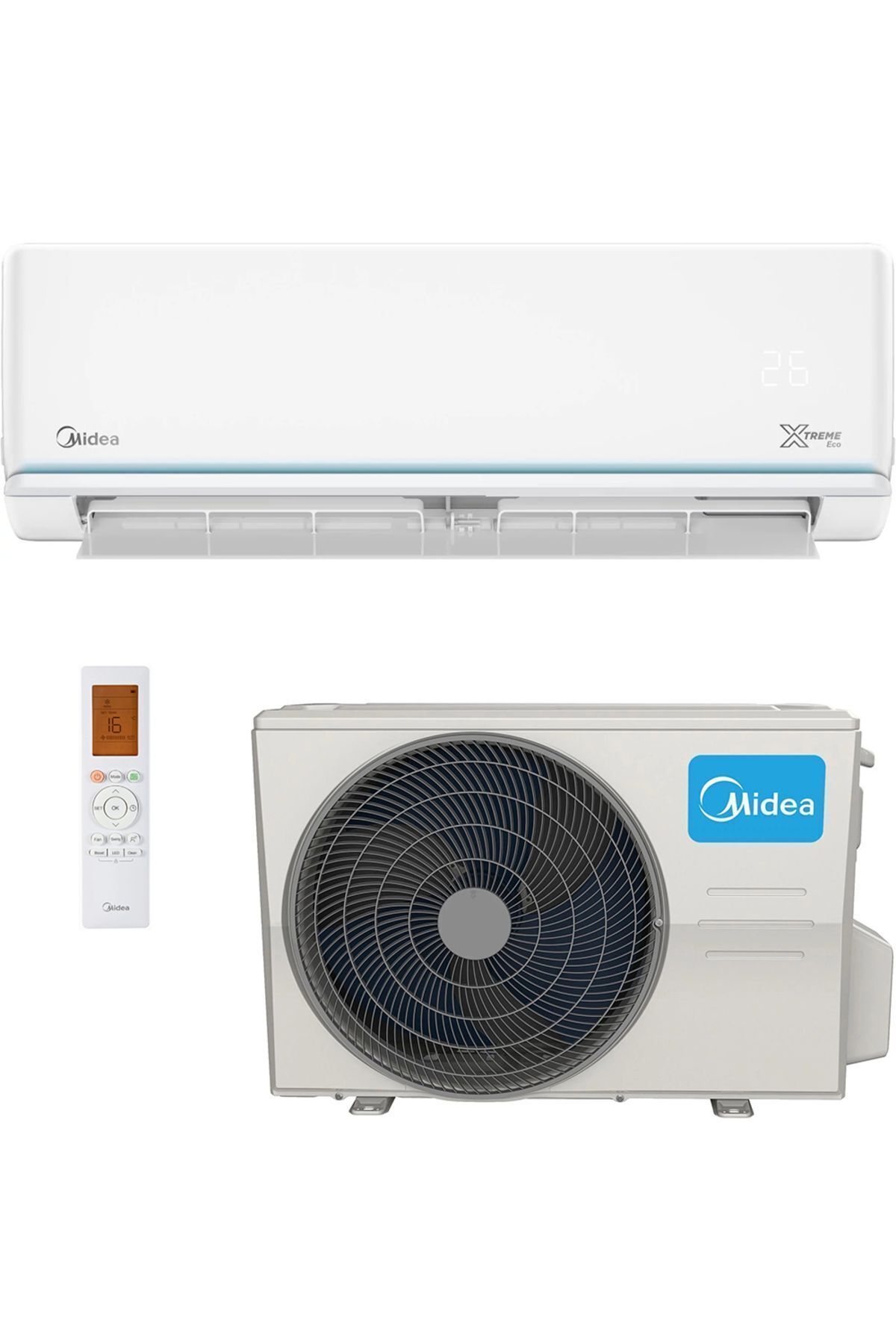 Midea 2024 Model A+++ Wifi Midea Xtreme Save AG2Eco-09NXD0-I Duvar Tipi 9.000 Btu İnv. Klima