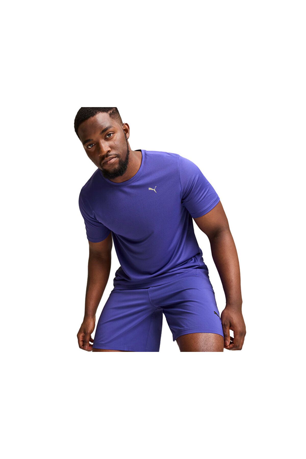 Puma Performance Ss Tee M Erkek Antrenman Tişörtü 52031447 Mor