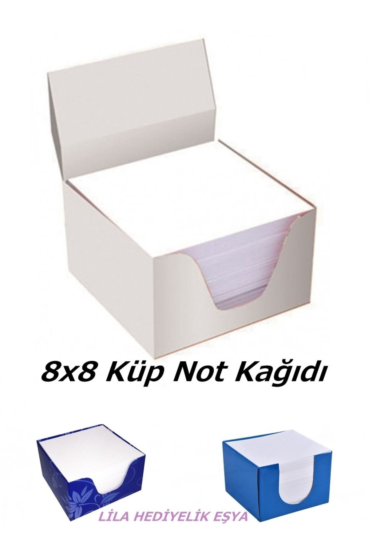 LilaHediyelikEşya 1000 Yaprak Küp Not Kağıdı 8x8 Cm / Not Kağıdı / Küp Blok Not / 1000 Yaprak Not Kağıdı 8*8