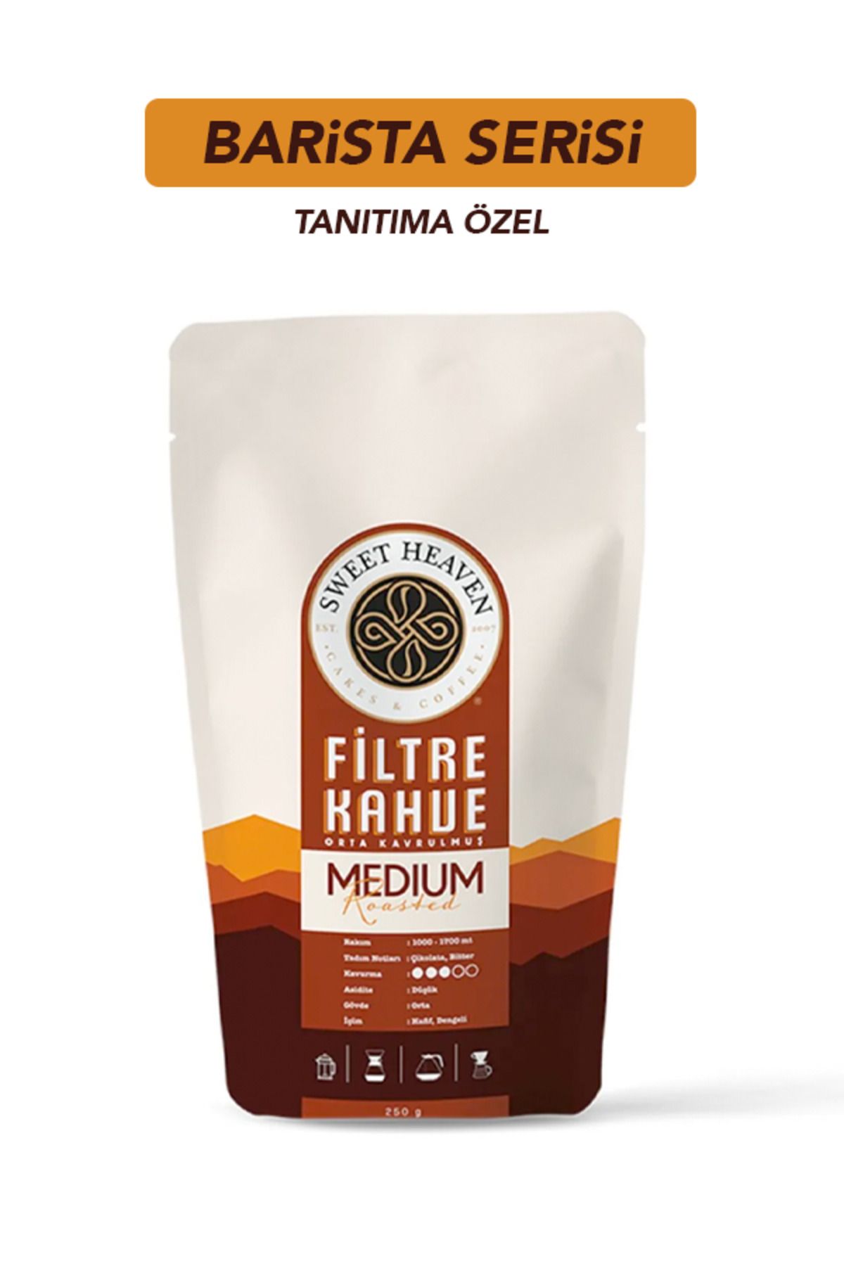 sweet heaven Medium Roasted Filtre Kahve - Barista 250gr