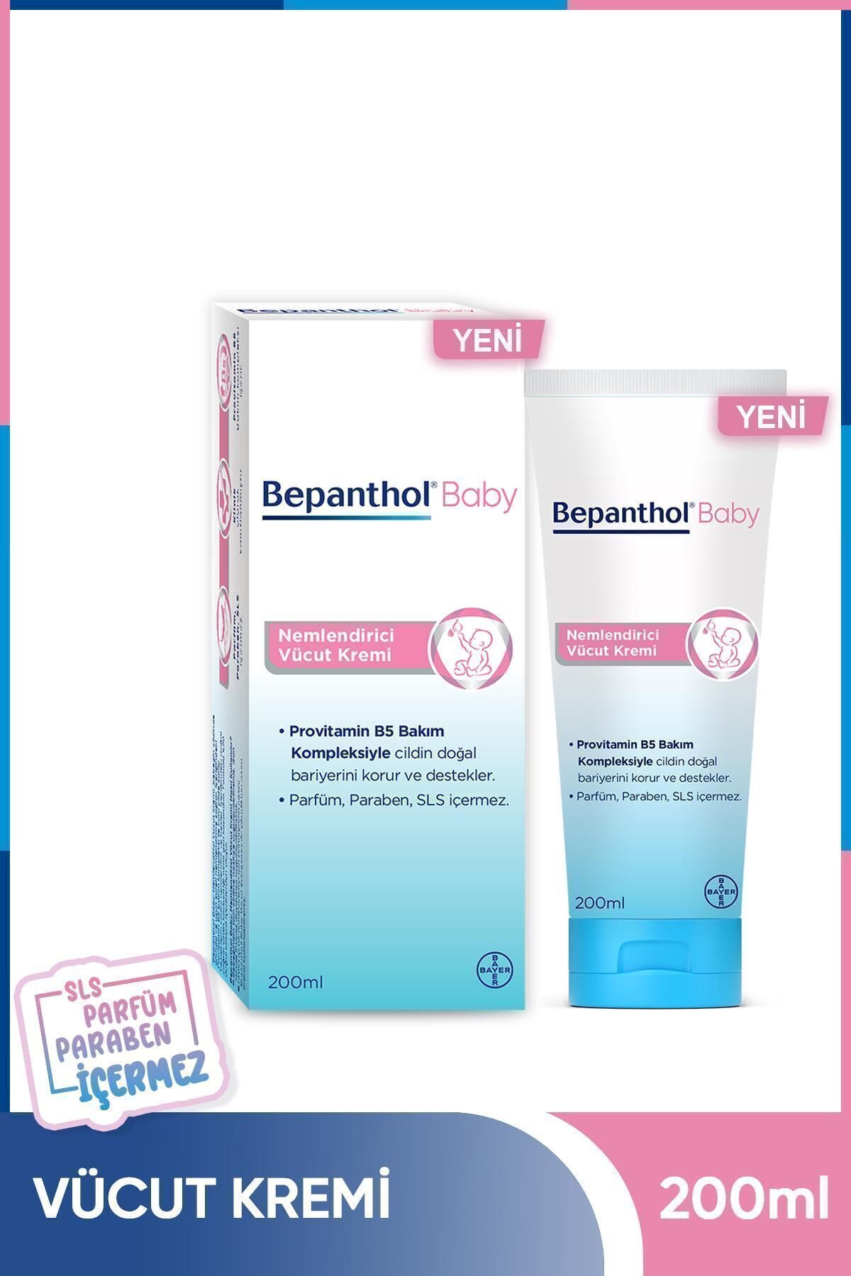 Bepanthol Baby Nemlendirici Vücut Kremi 200 ml l Provitamin B5 - Uzun Süreli Nemlendirme