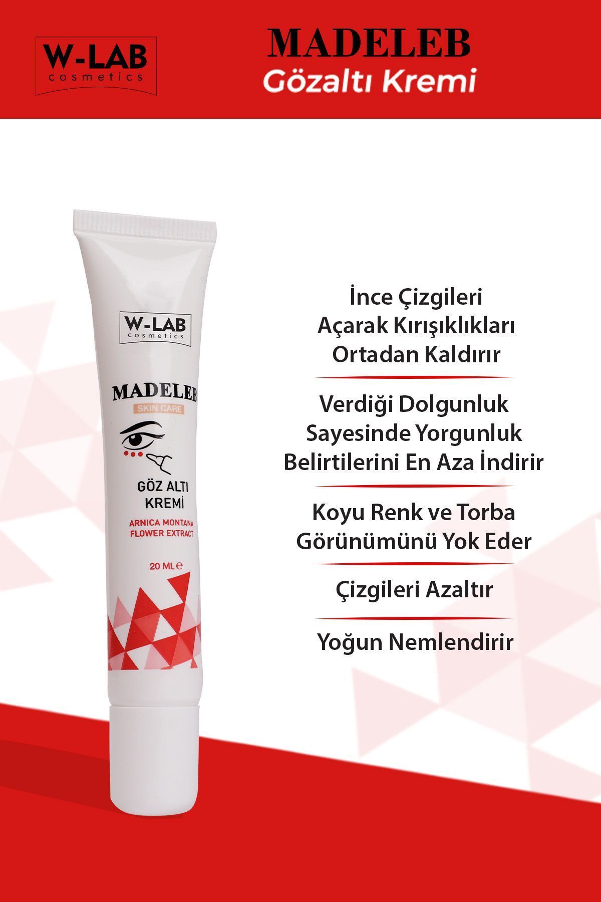 W-Lab Kozmetik Madeleb Göz Altı Kremi 20 ml