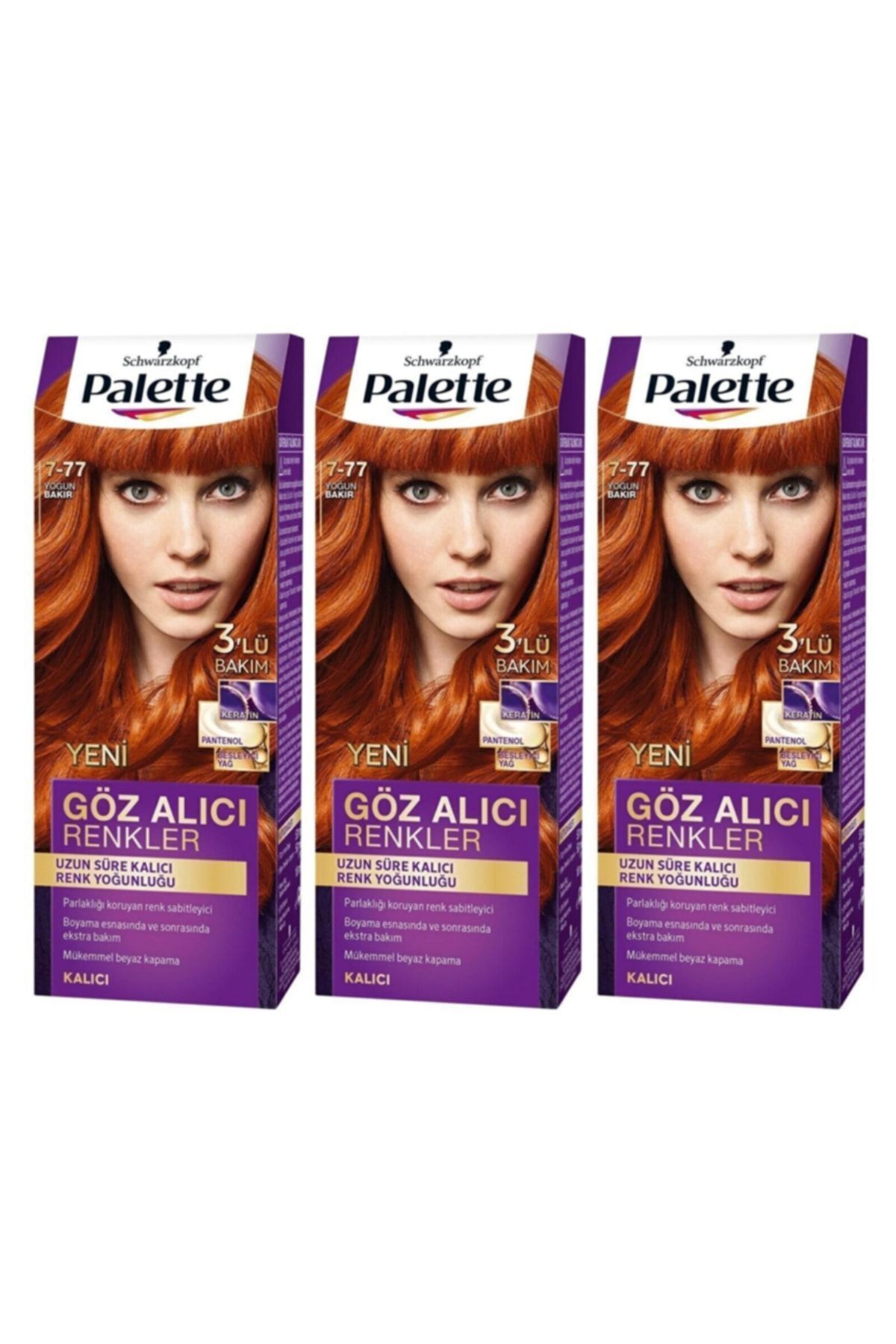 Palette Göz Alıcı Renkler 7-77 Yoğun Bakır X 3 Adet